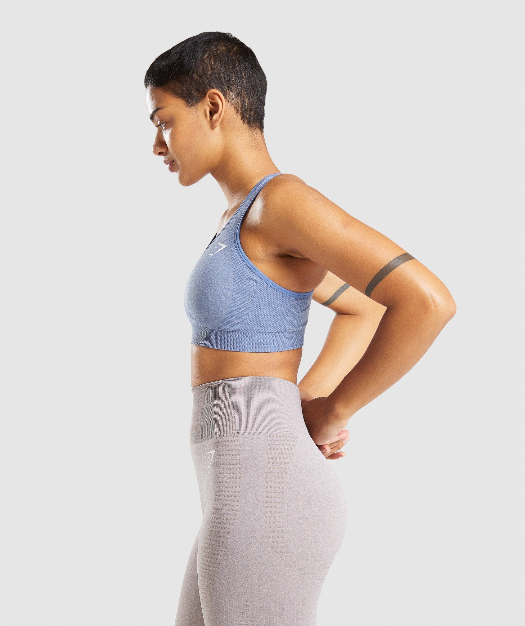 Vital Seamless 2.0 Sports Bra in Blue Marl - view 3