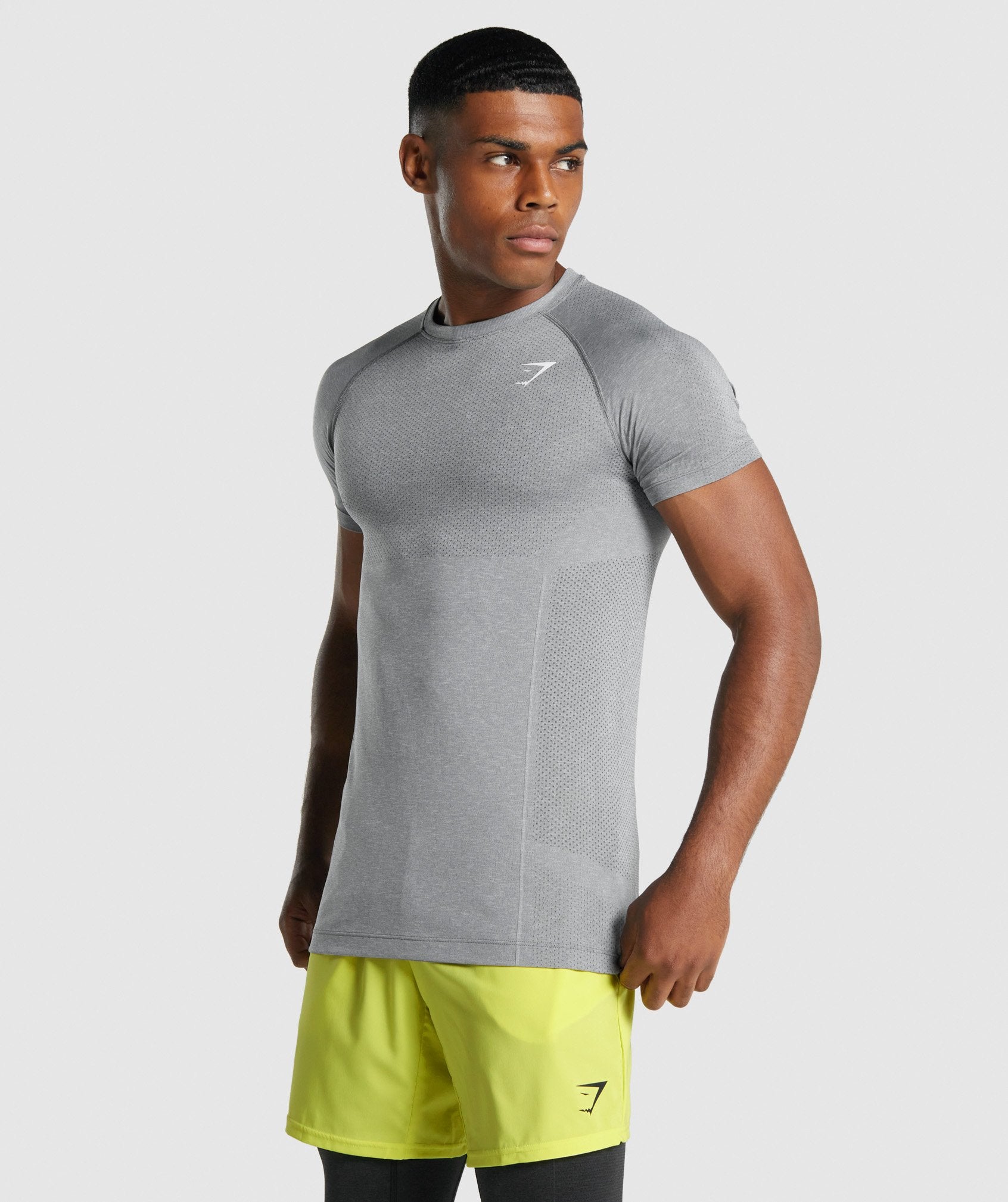 Vital Light Seamless T-Shirt in Charcoal Marl