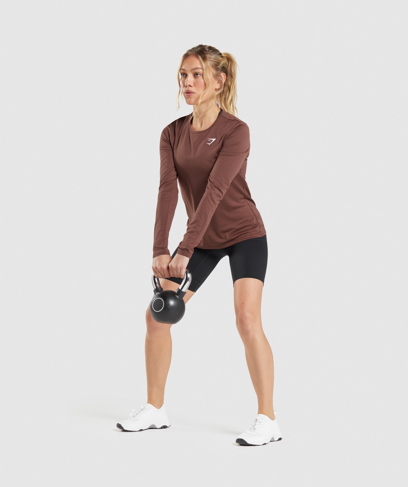 Training Long Sleeve Top in Cherry Brown - view 4