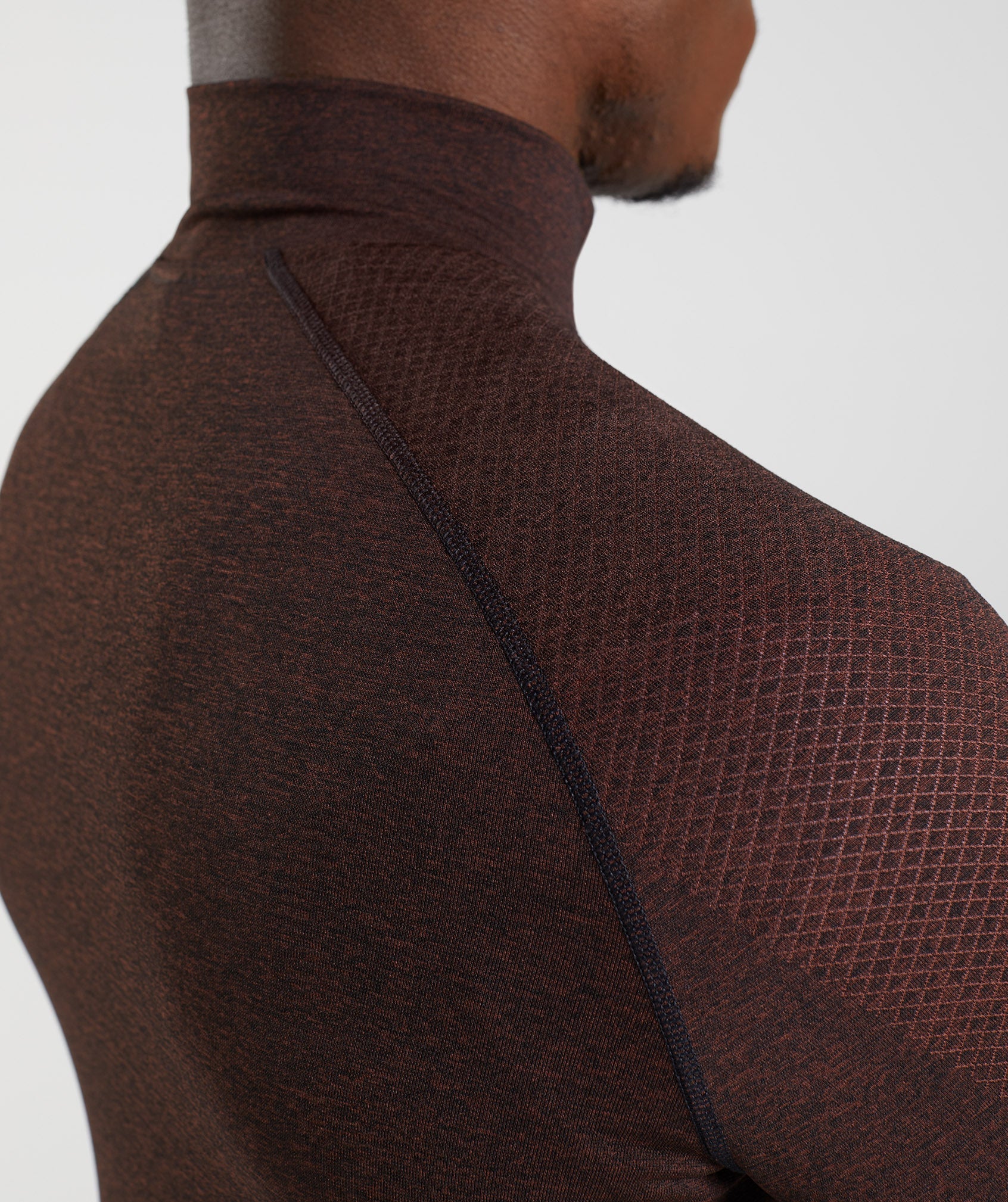 Vital 1/4 Zip in Cherry Brown/Black - view 6