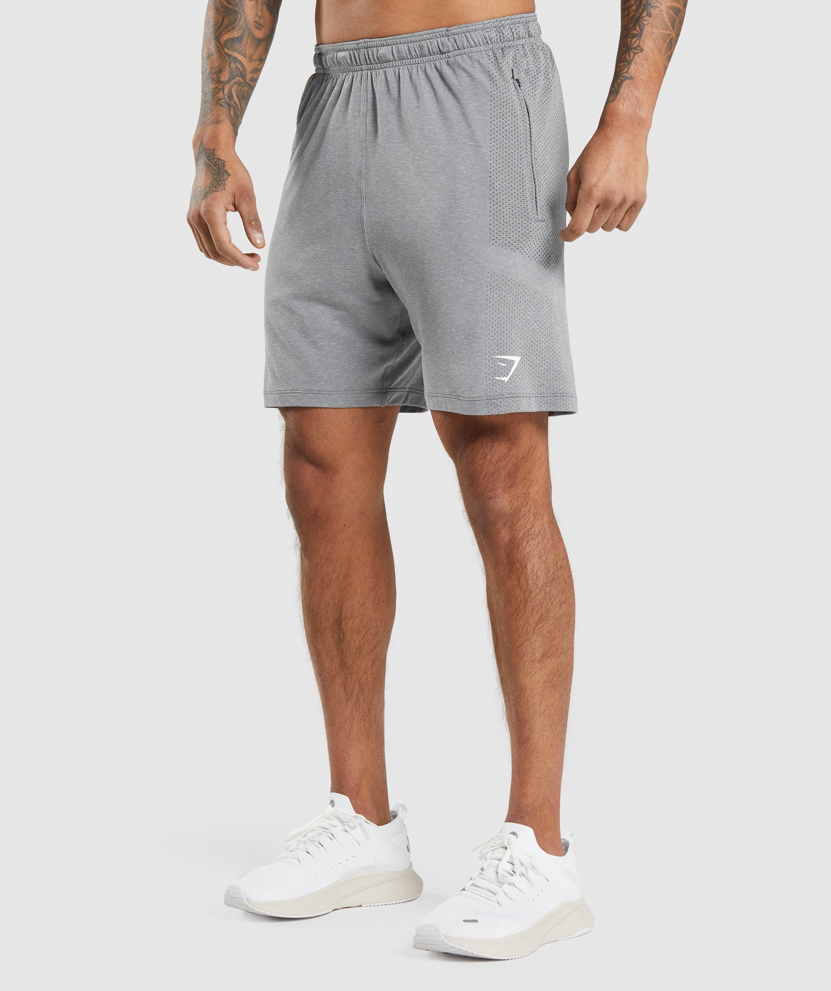 Vital Light Shorts in Charcoal Grey Marl - view 1