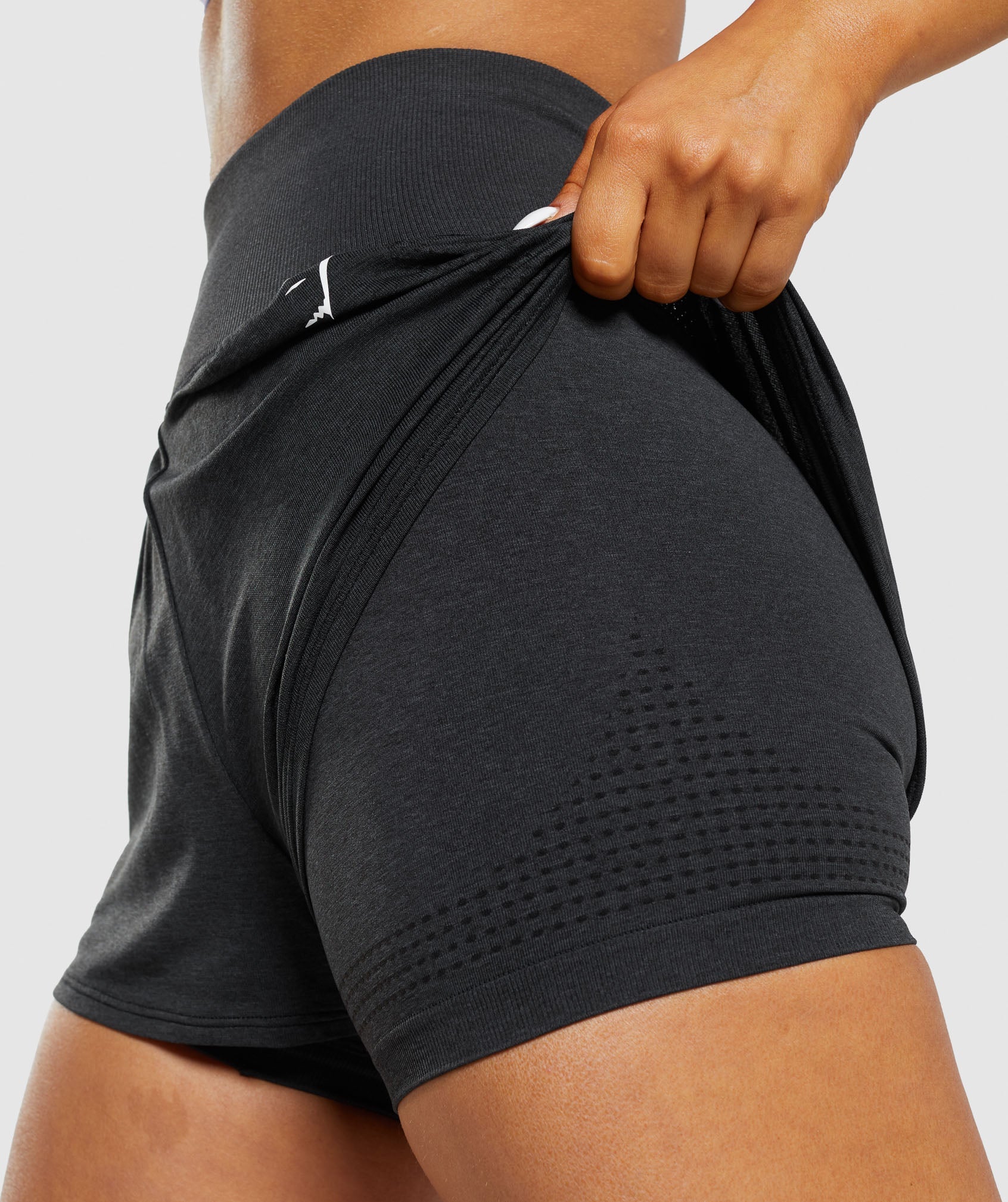 Vital Seamless 2.0 2-in-1 Shorts in Black Marl - view 6