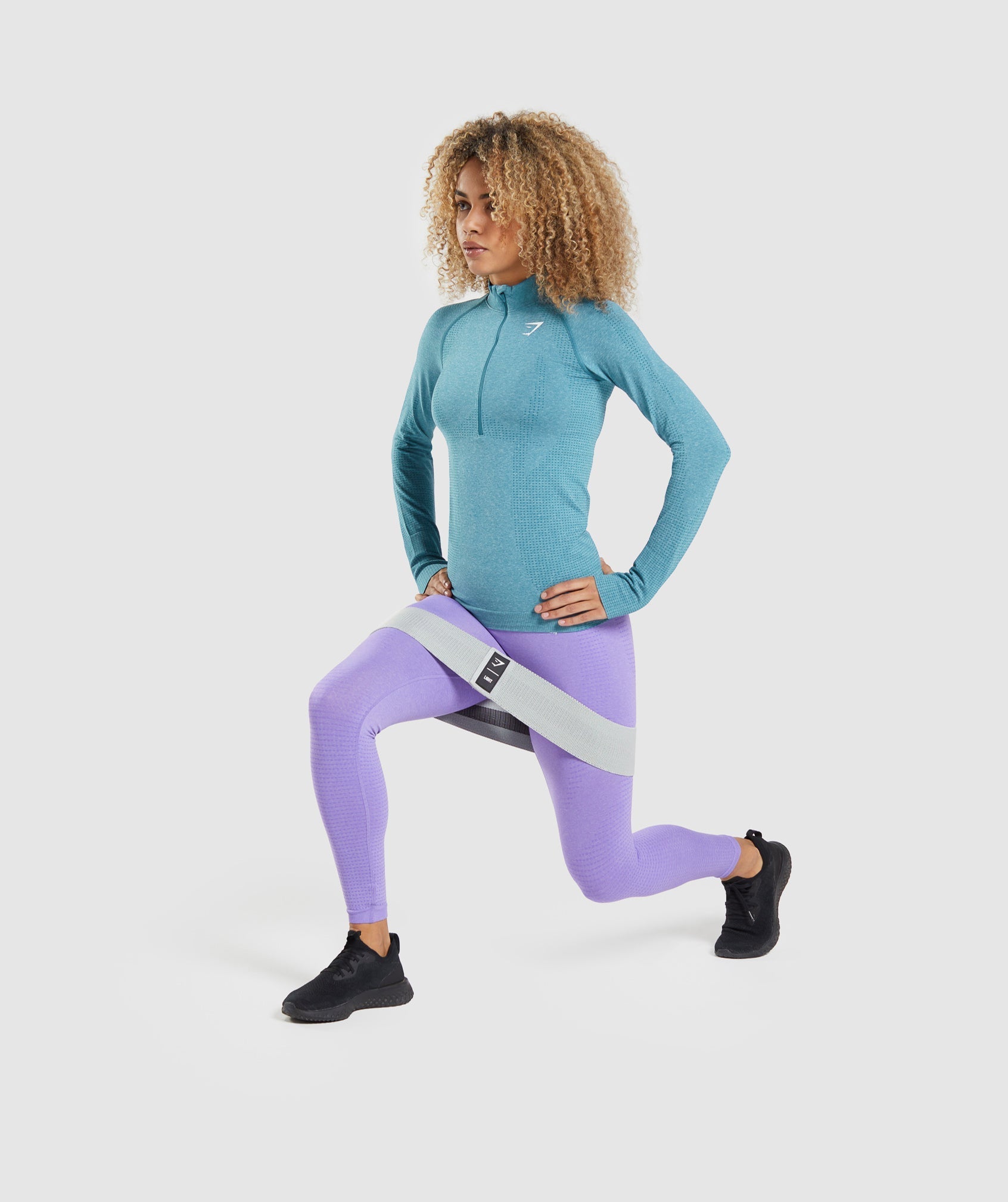 Vital Seamless 2.0 Leggings in Bright Purple Marl - view 5