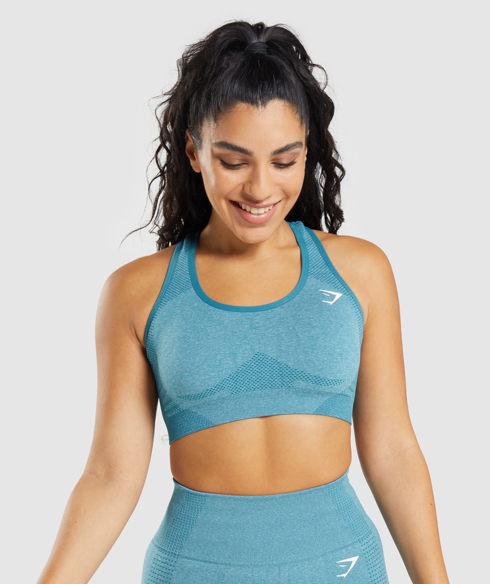 Vital Seamless 2.0 Sports Bra in Tahoe Teal Marl - view 1