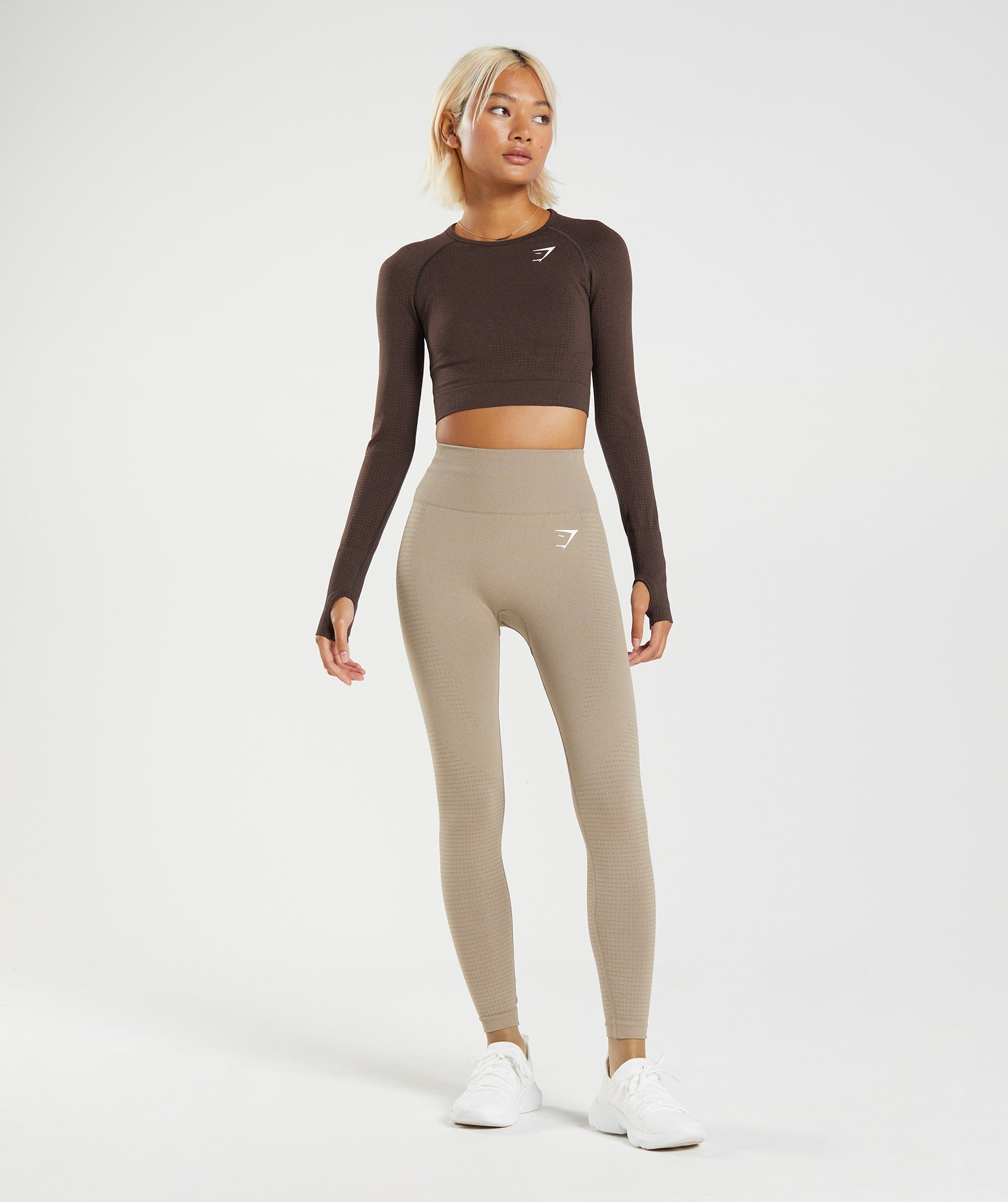 Vital Seamless 2.0 Leggings in Vanilla Brown Marl - view 4