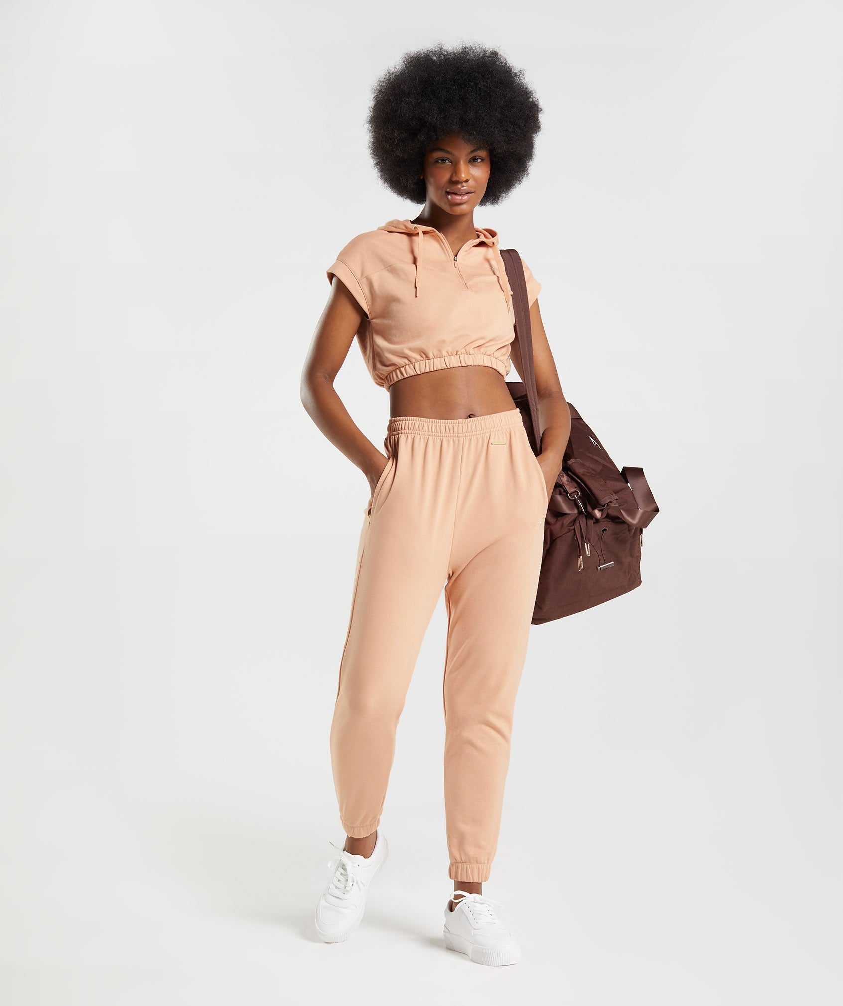 Whitney Loose Joggers in Sunset Beige - view 4