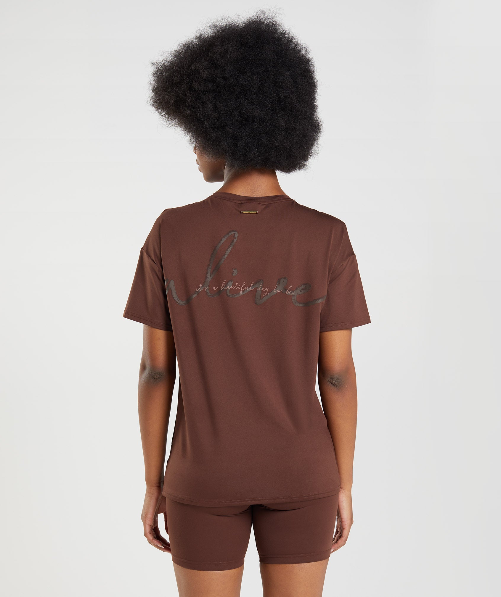 Whitney Oversized T-Shirt in Rekindle Brown - view 2