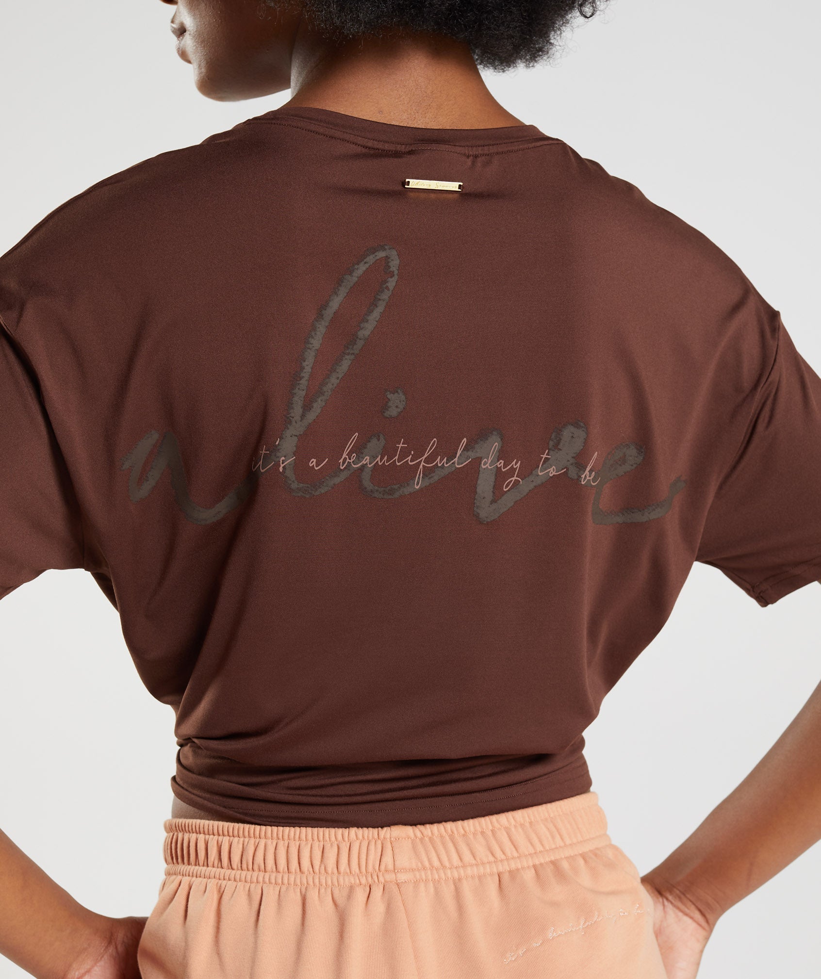 Whitney Oversized T-Shirt in Rekindle Brown - view 6