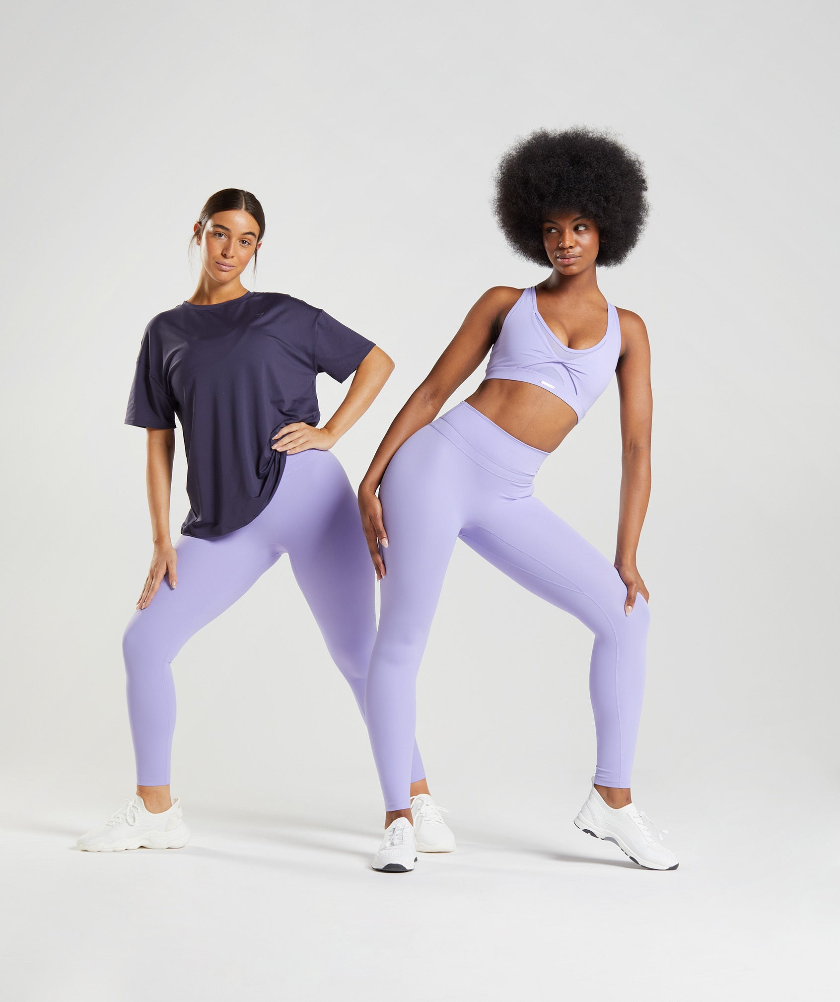 Whitney High Rise Leggings in Wildflower Purple