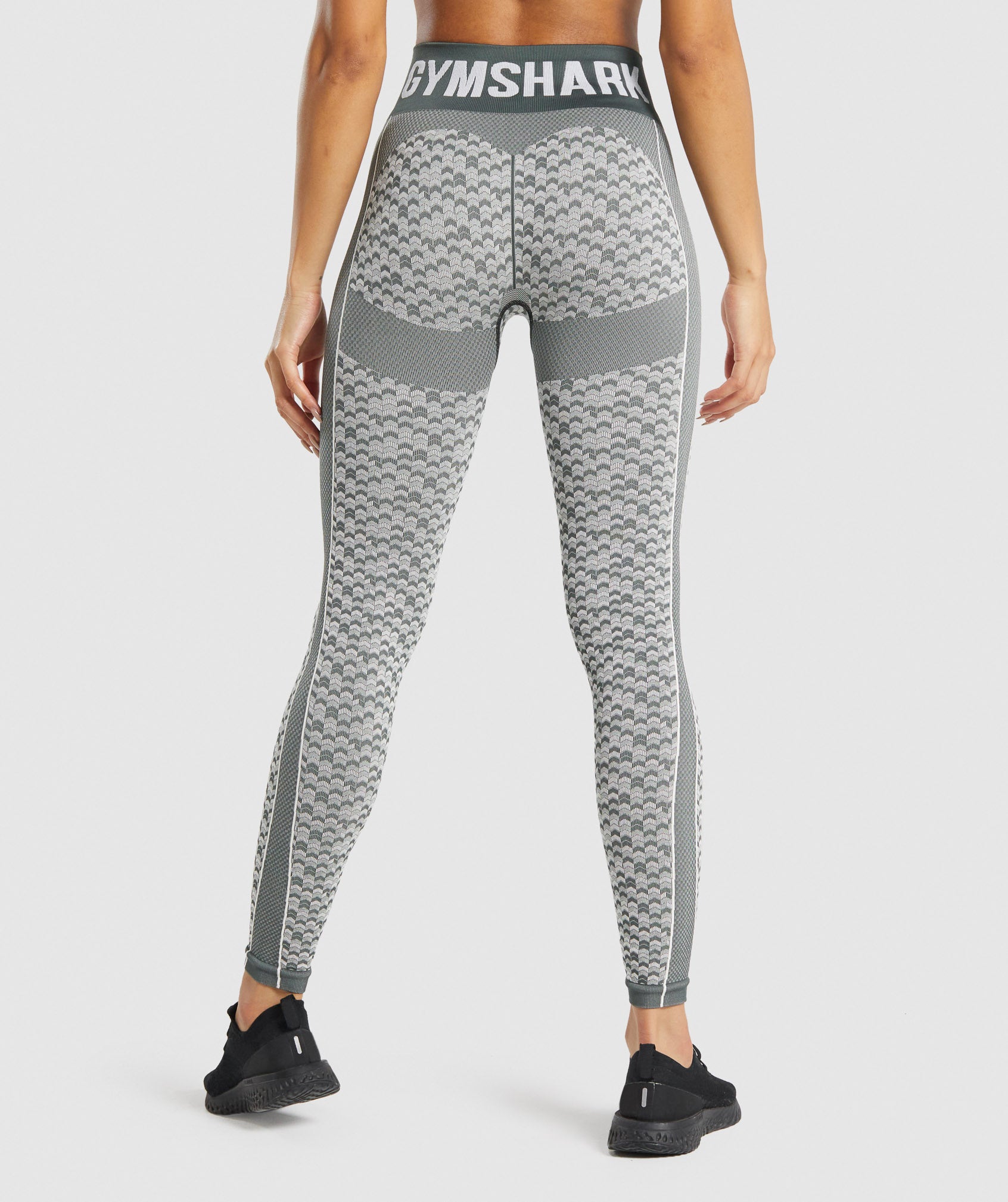 Gymshark Adapt Fleck Seamless Leggings - Dusk Green/Light Sage