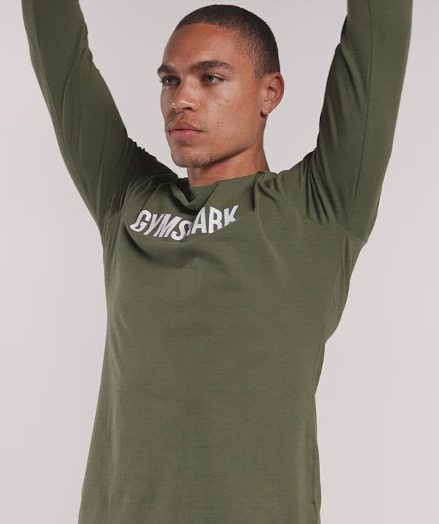 Gymshark Apollo Long Sleeve T-Shirt - Dark Green