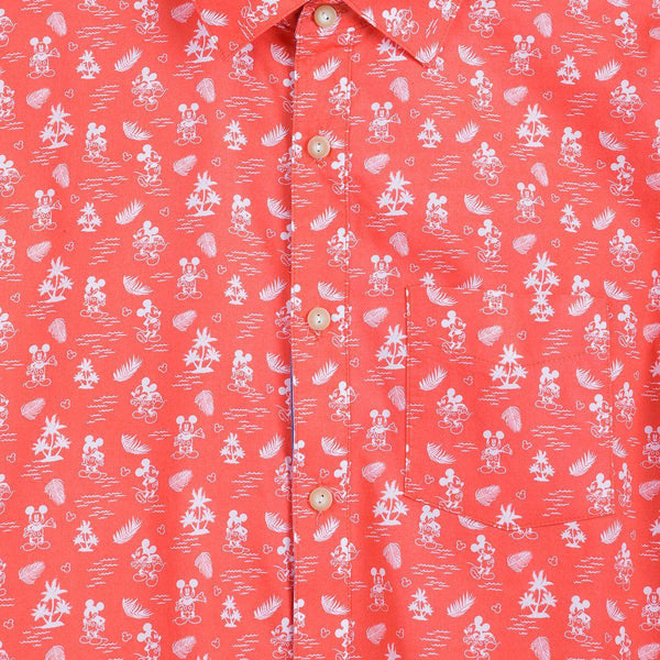 mickey mouse button up shirt mens