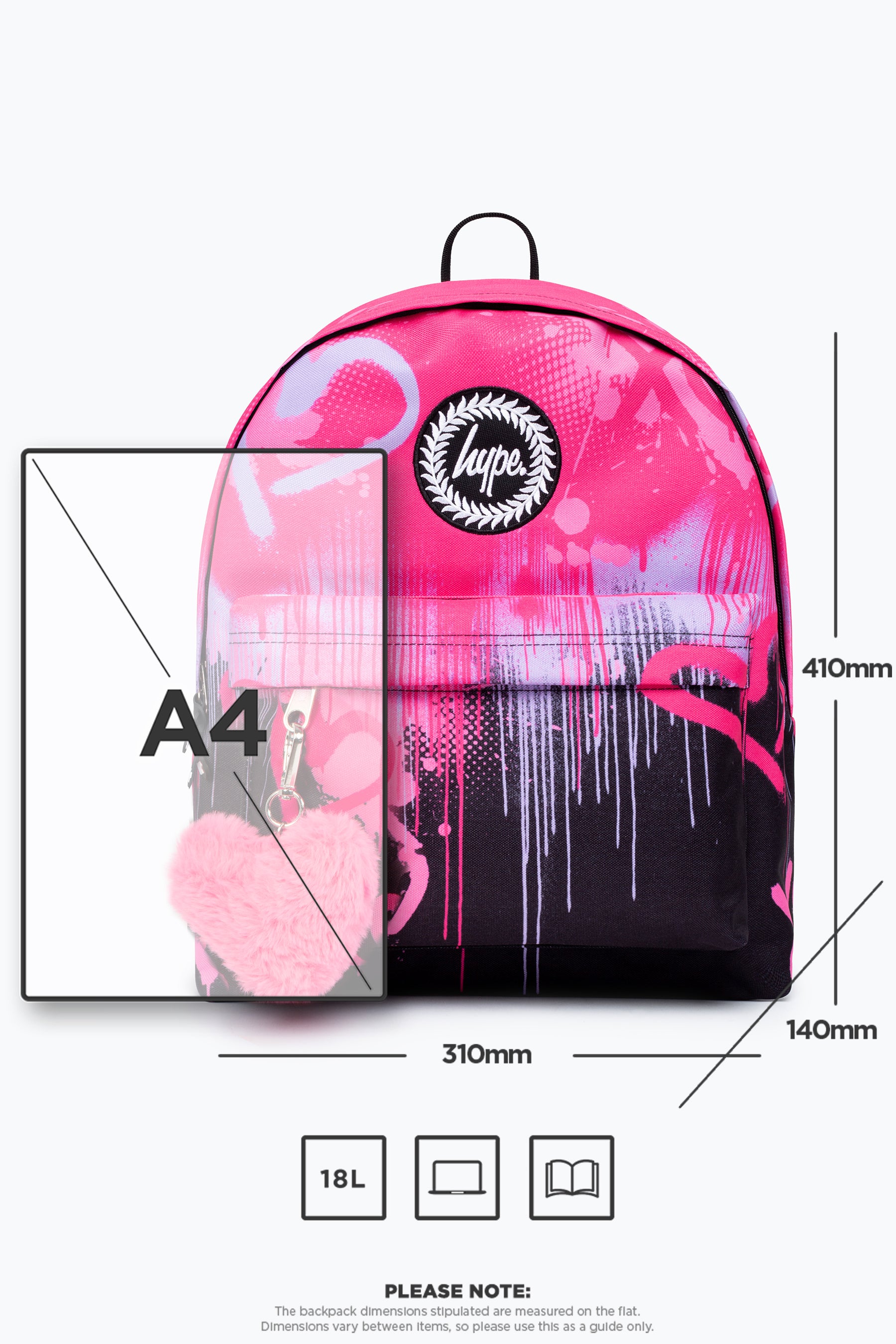 NTWRK - HYPE PINK HEARTS DRIP BACKPACK