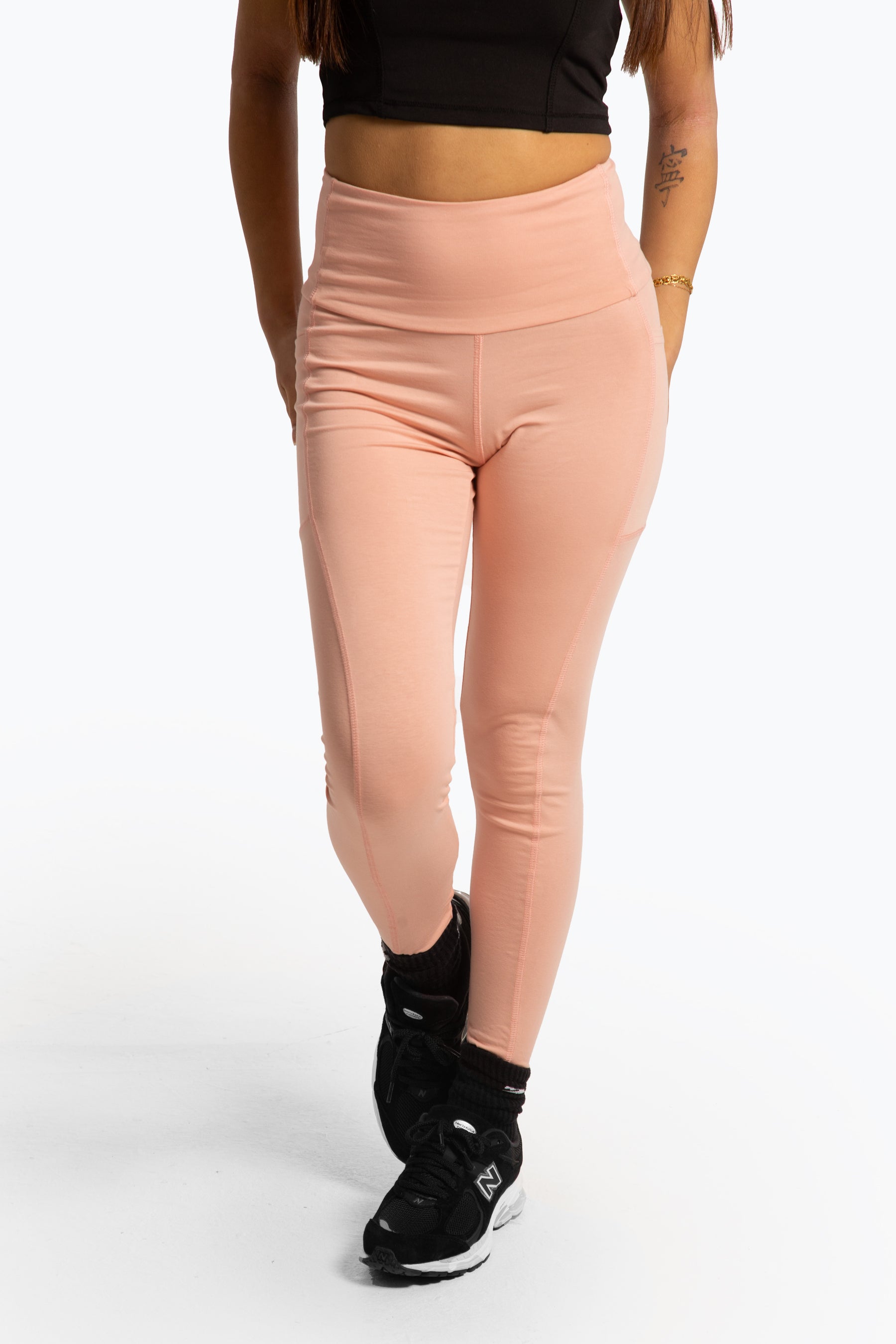 hype womens rose panel justhype leggings