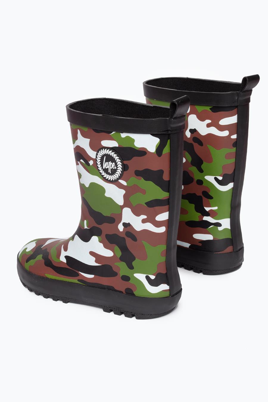 boys camouflage wellies