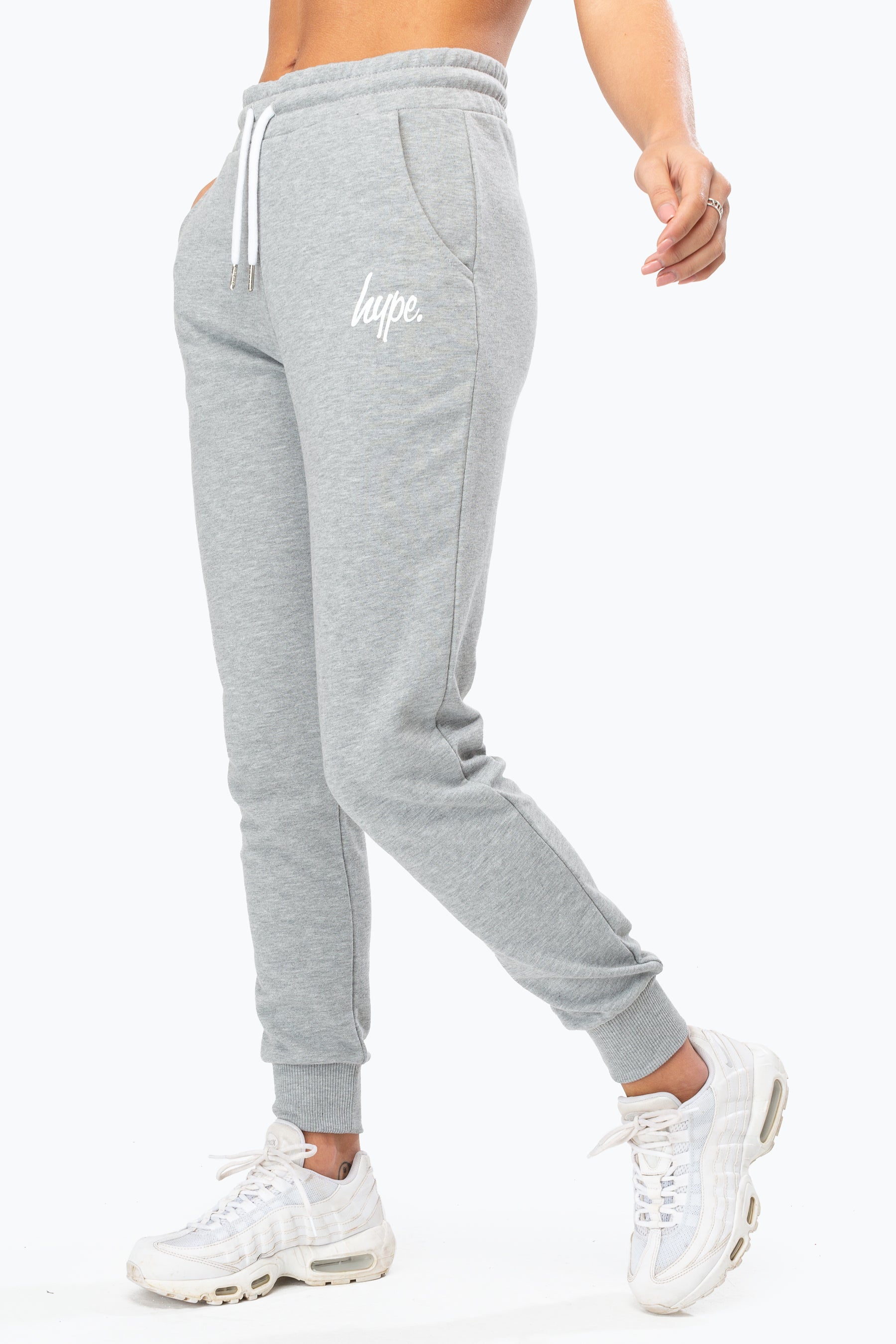 grey white joggers