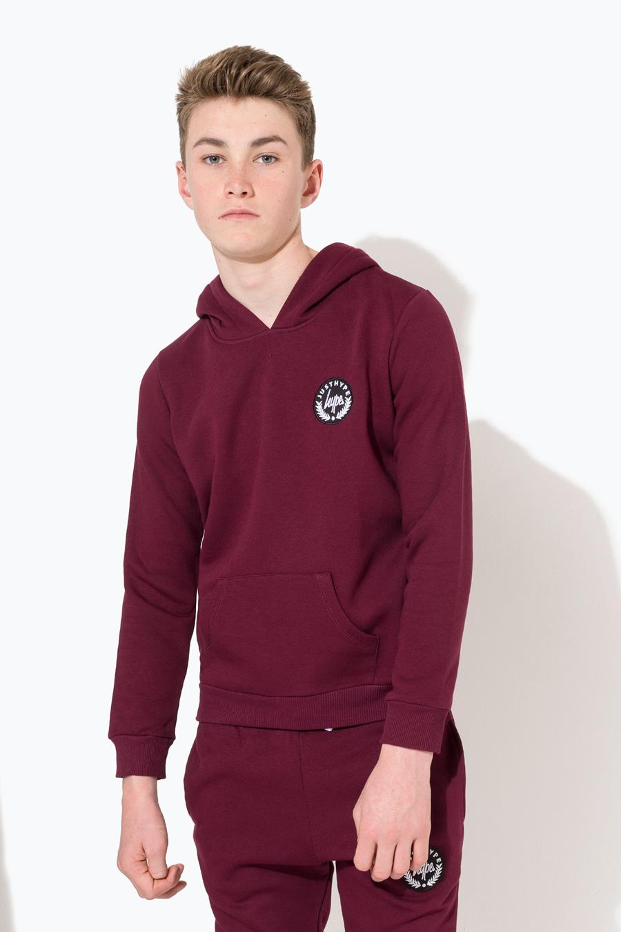 boys burgundy hoodie