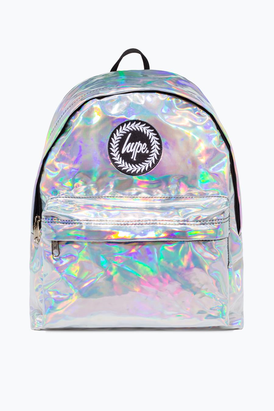 pink holographic hype bag