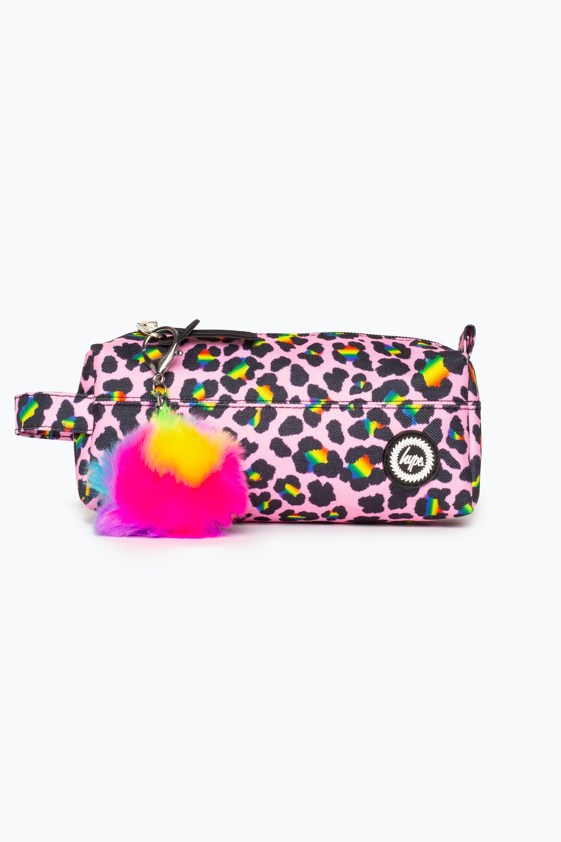 hype rainbow leopard pencil case