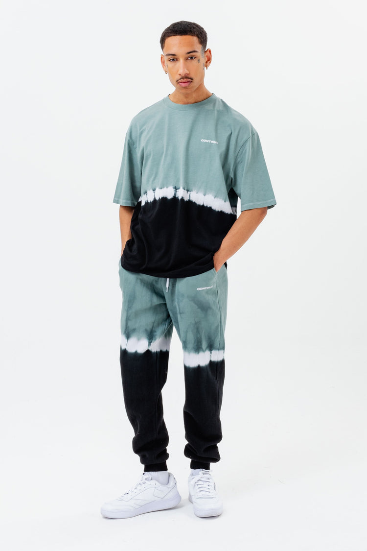 CONTINU8 GREEN OVERSIZED TIE DYE T-SHIRT | Hype.