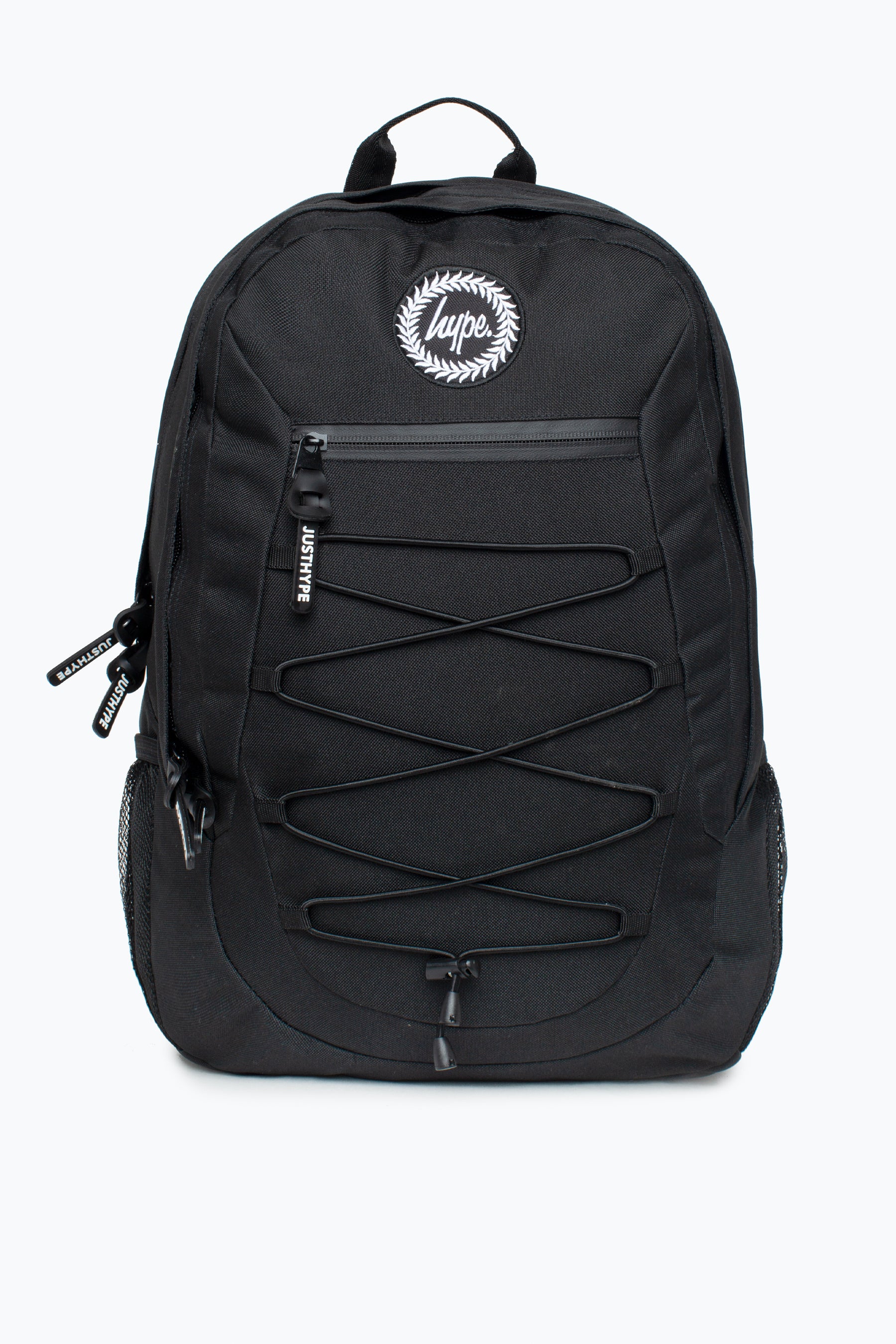 hype black crest maxi backpack