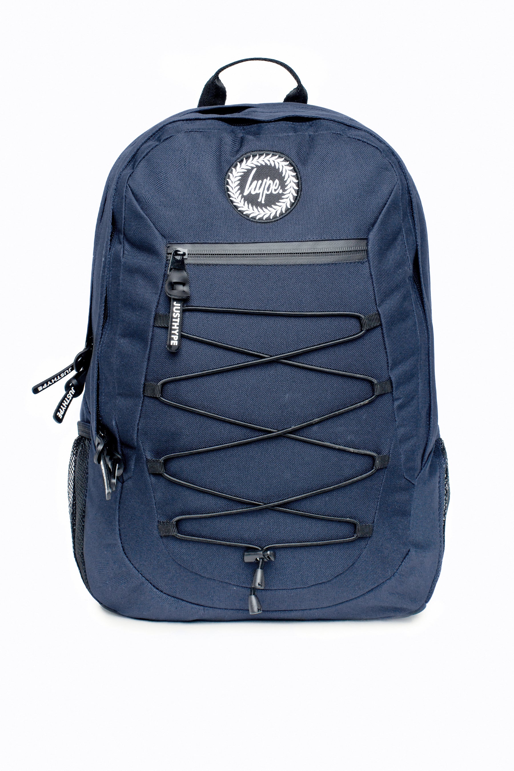 hype navy crest maxi backpack