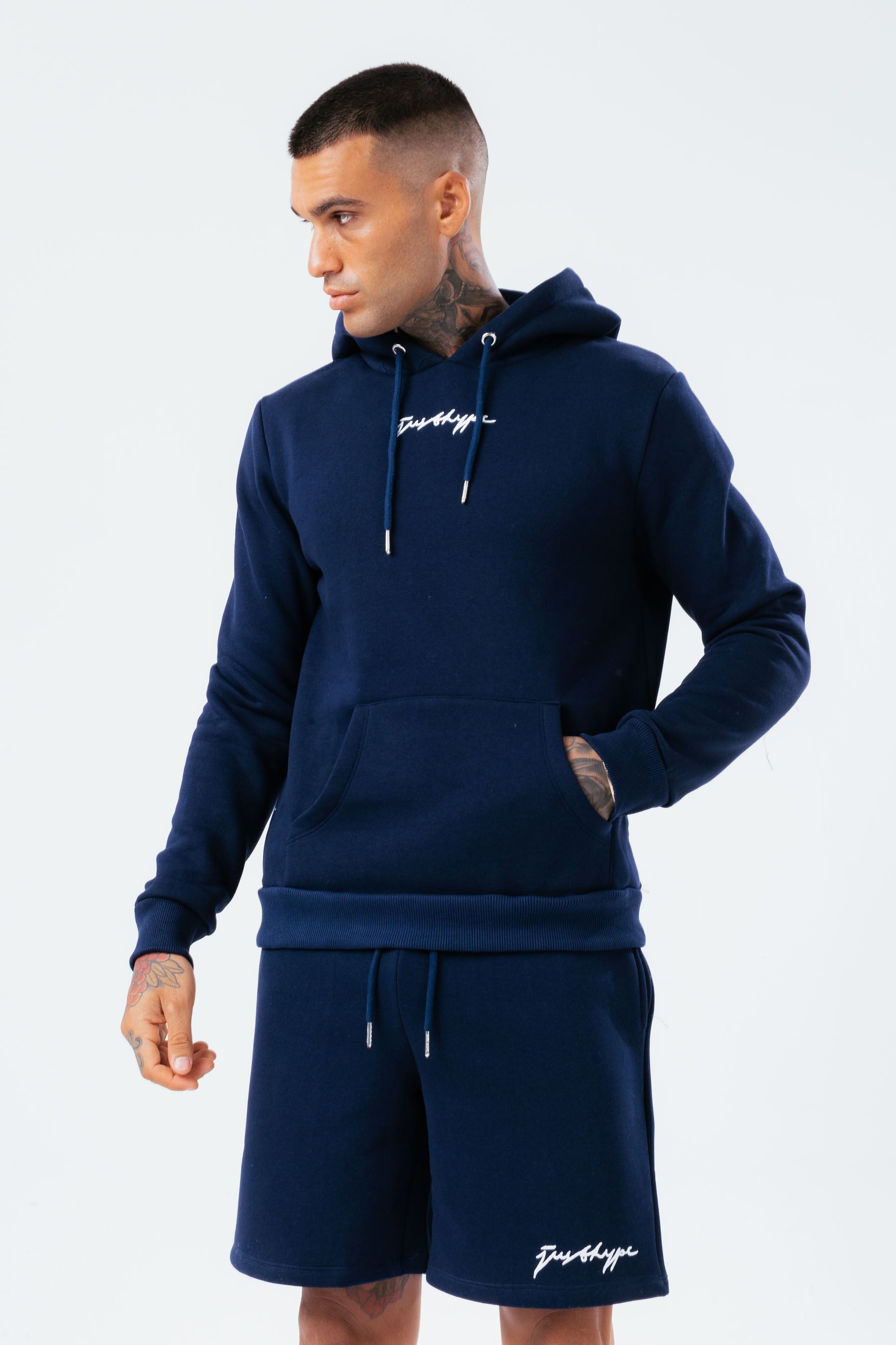 hype navy scribble men’s hoodie