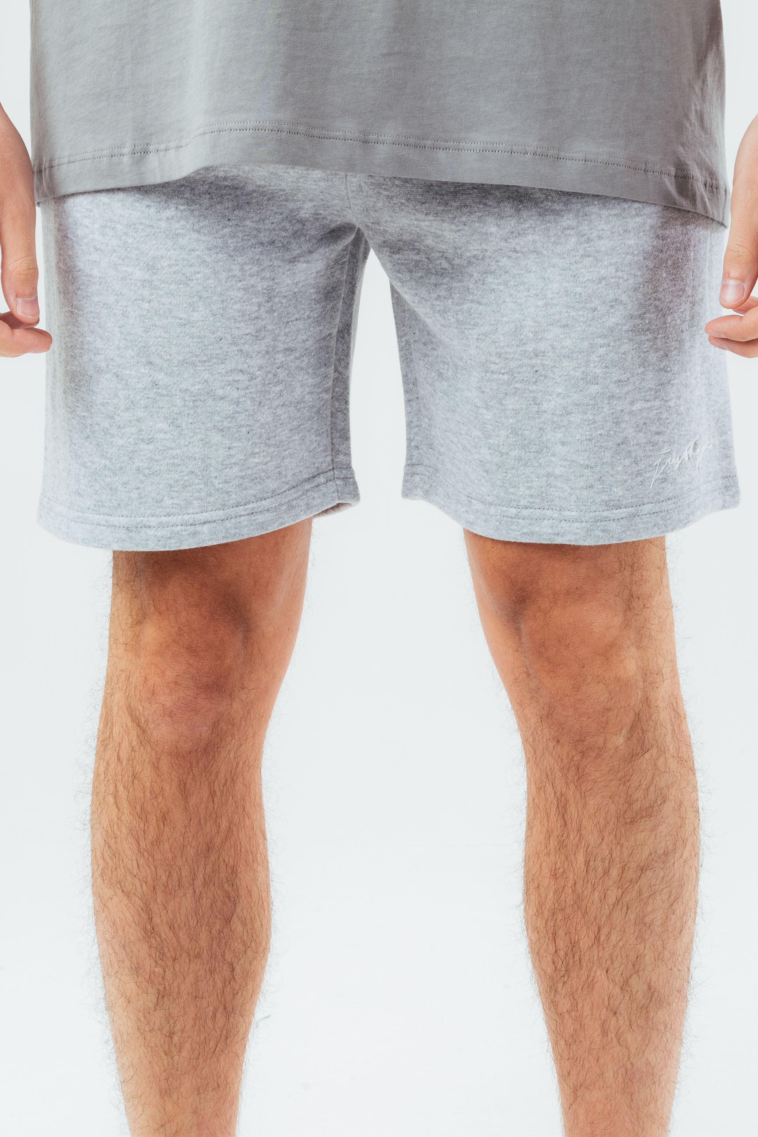 hype grey marl scribble men’s shorts