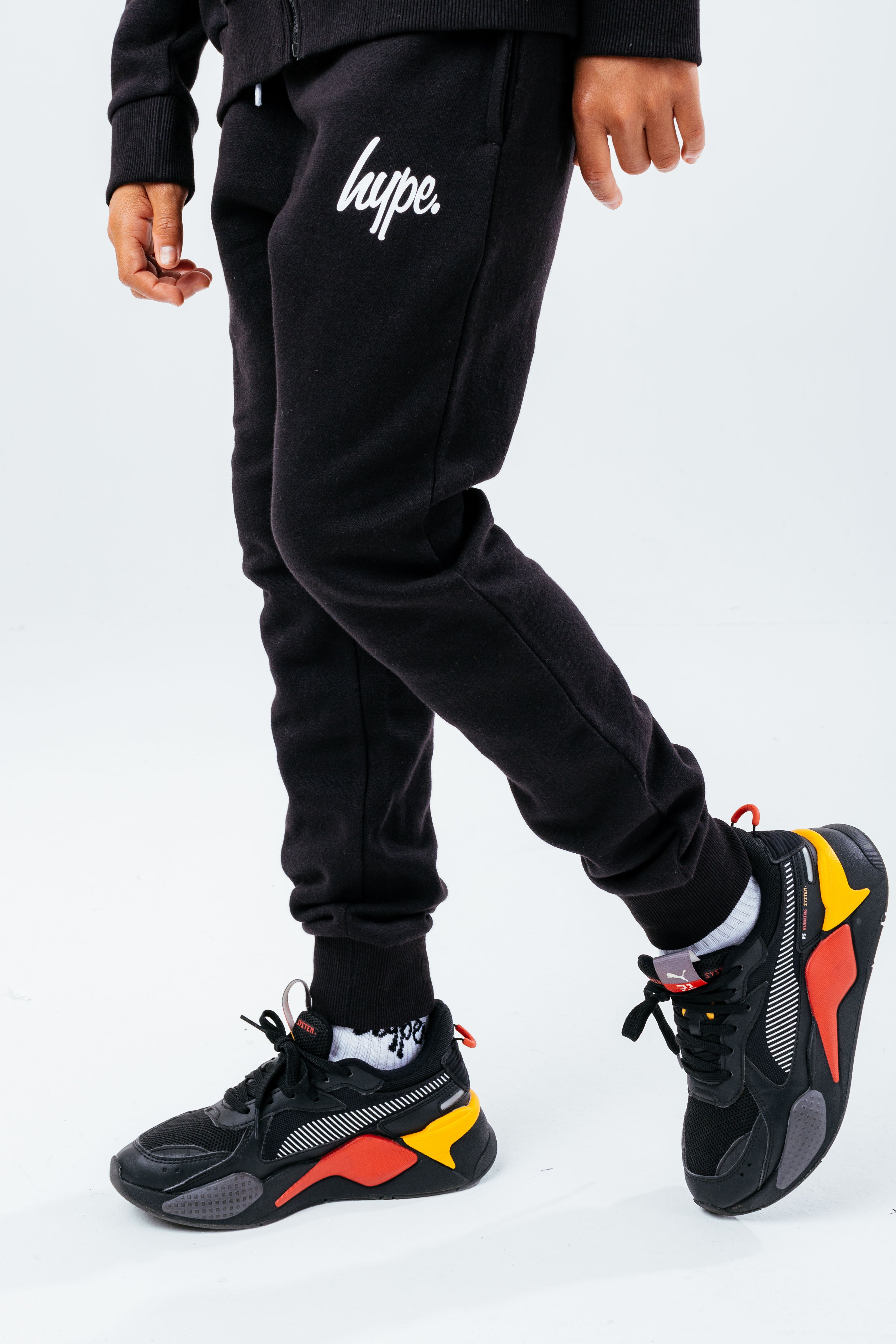 hype unisex kids black script joggers