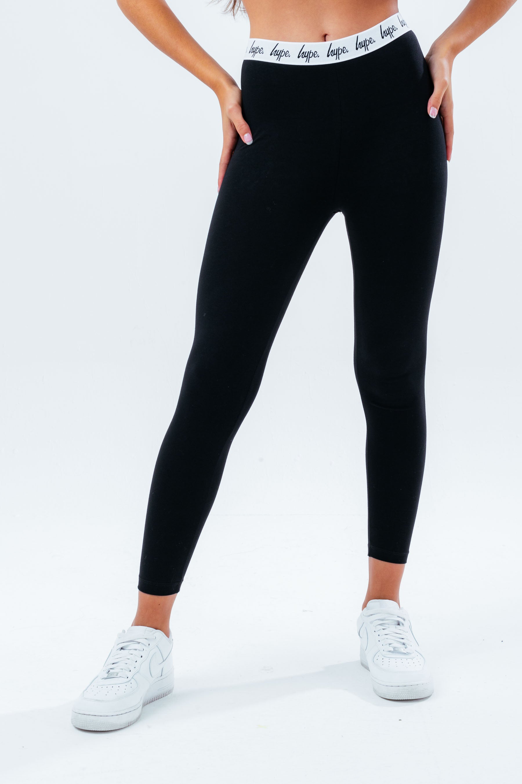 hype girls black core leggings