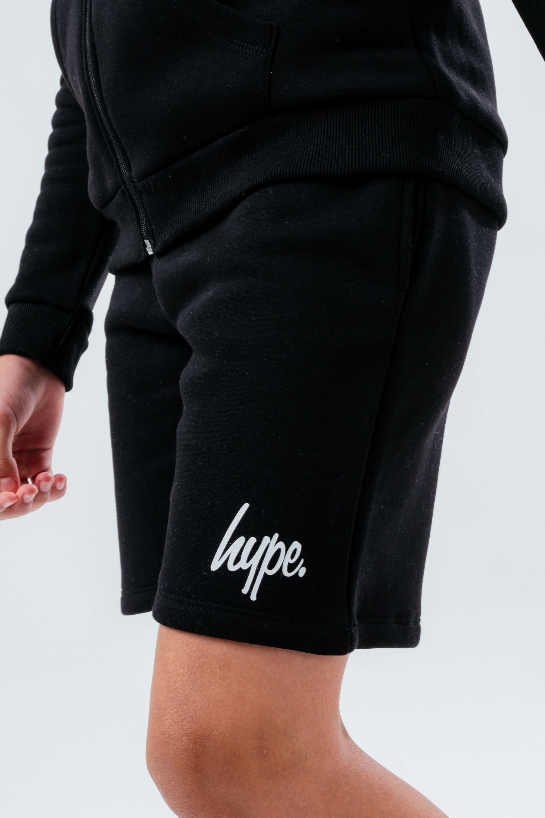 hype boys black script shorts