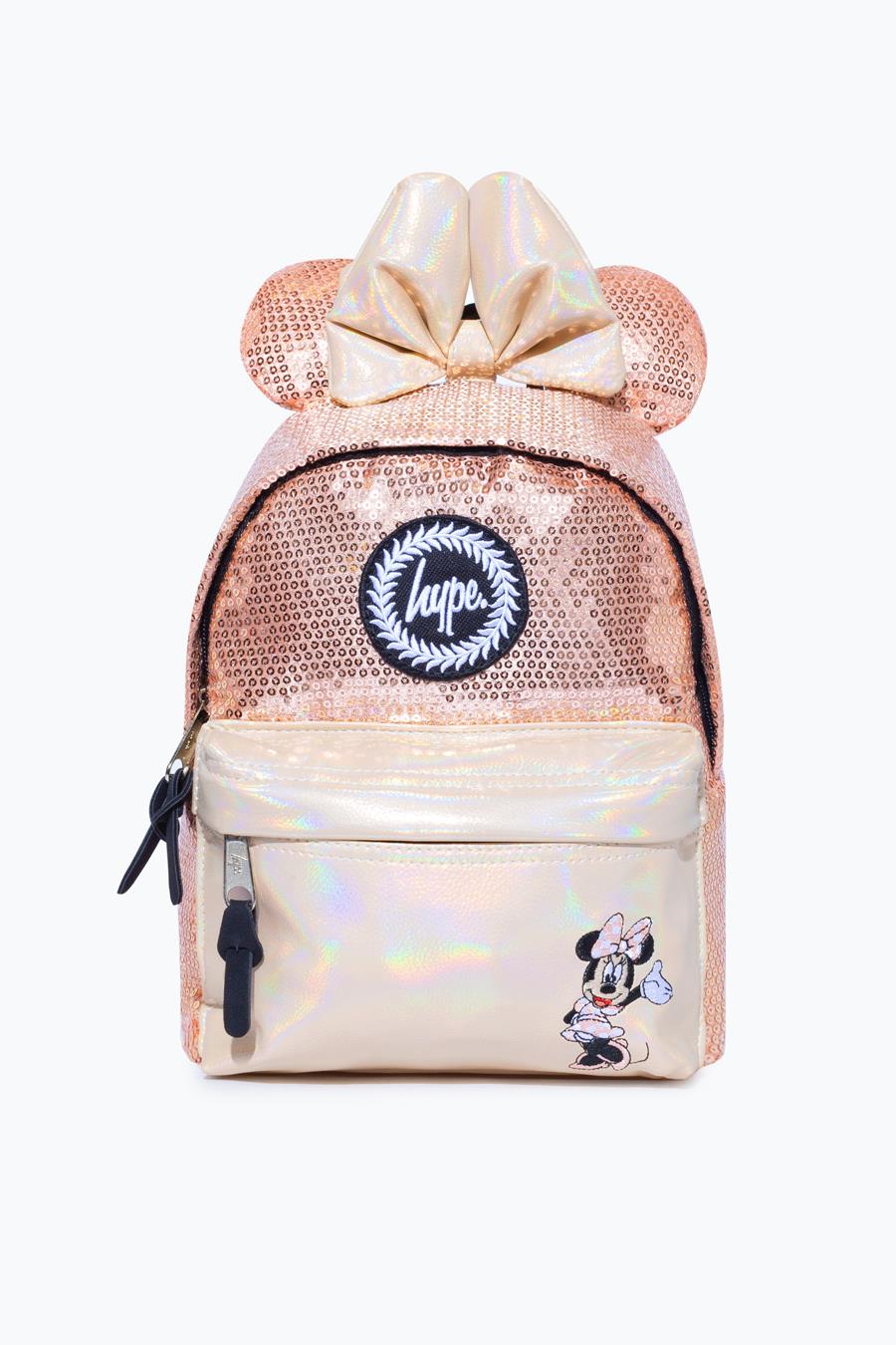 hype minnie mouse rose gold backpack