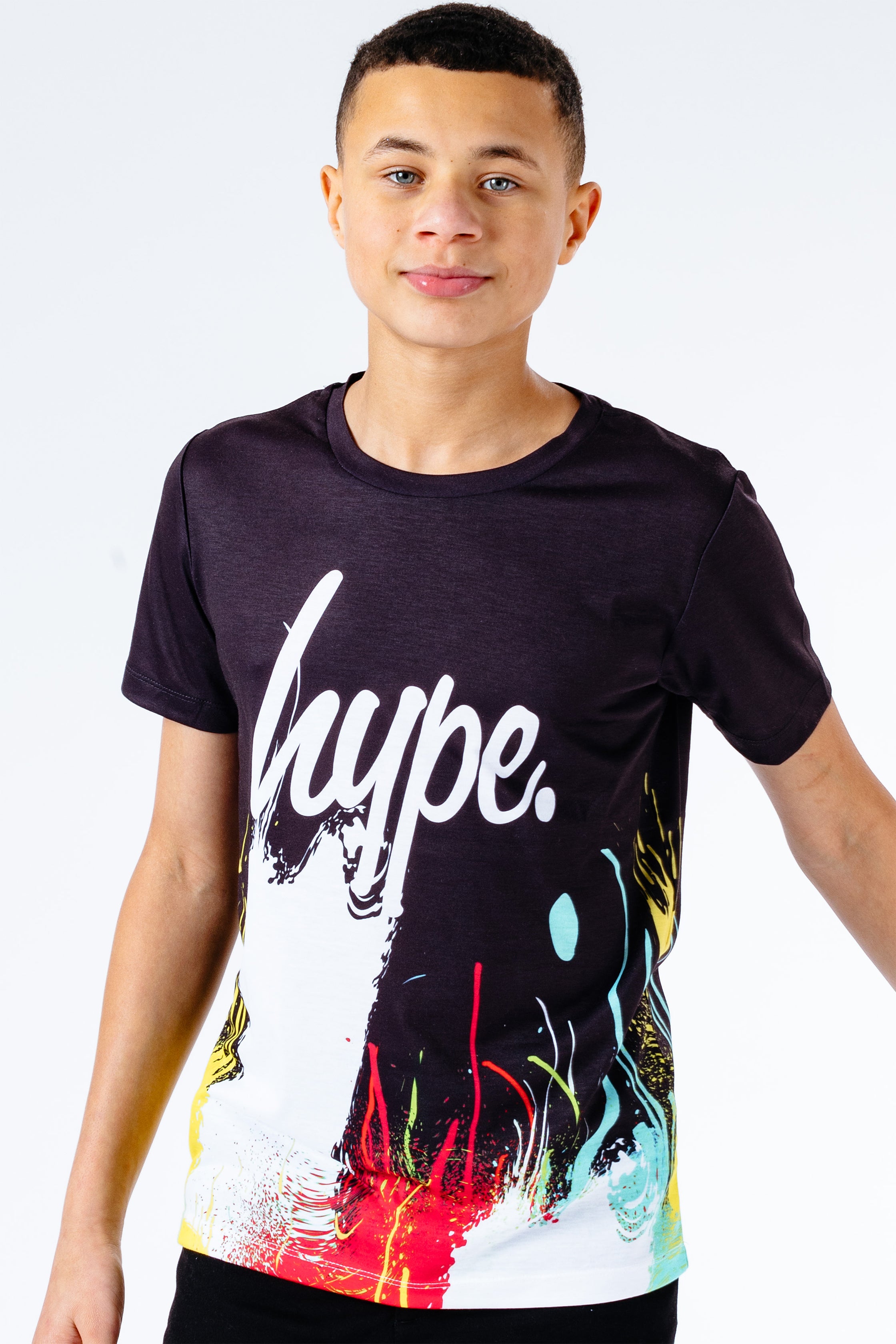 hype invert black spray drips boys t-shirt