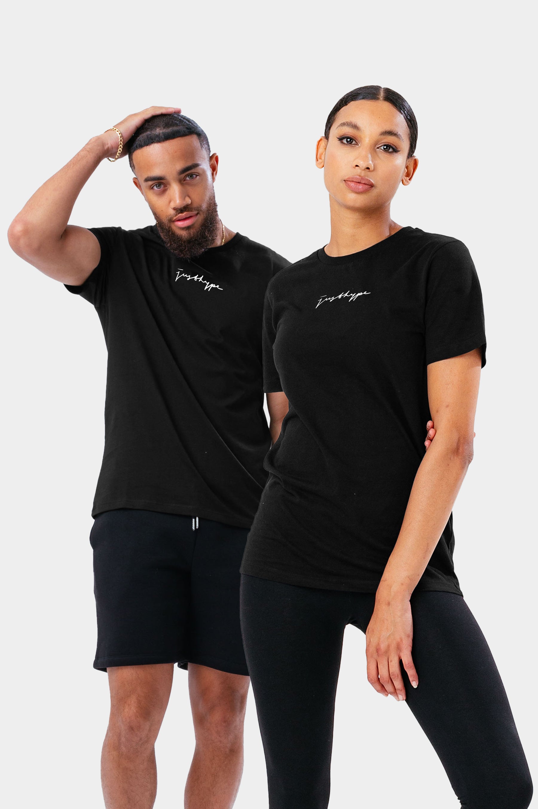 hype adult black essential scribble logo t-shirt