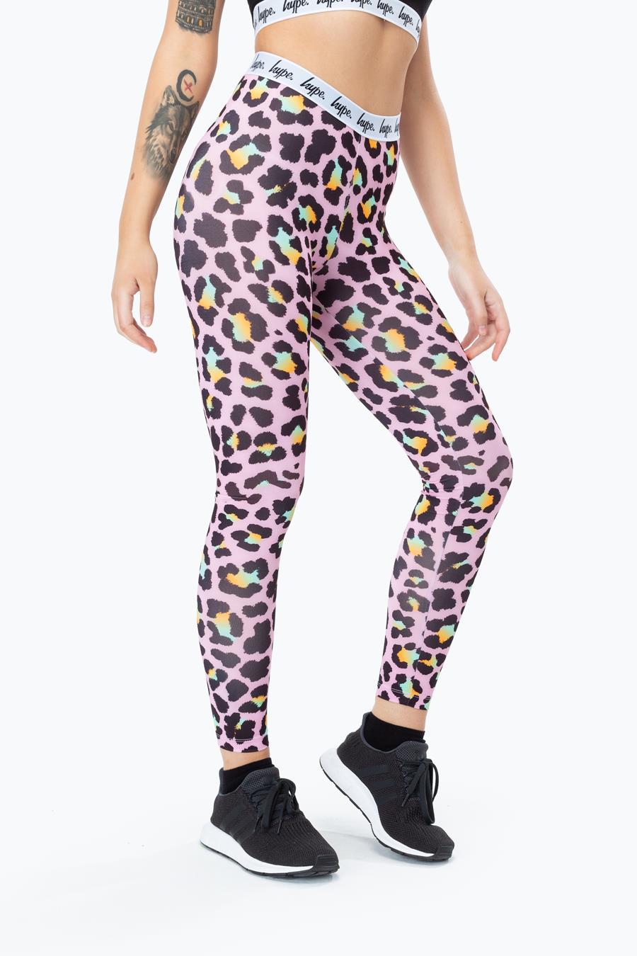 hype disco leopard womens legging