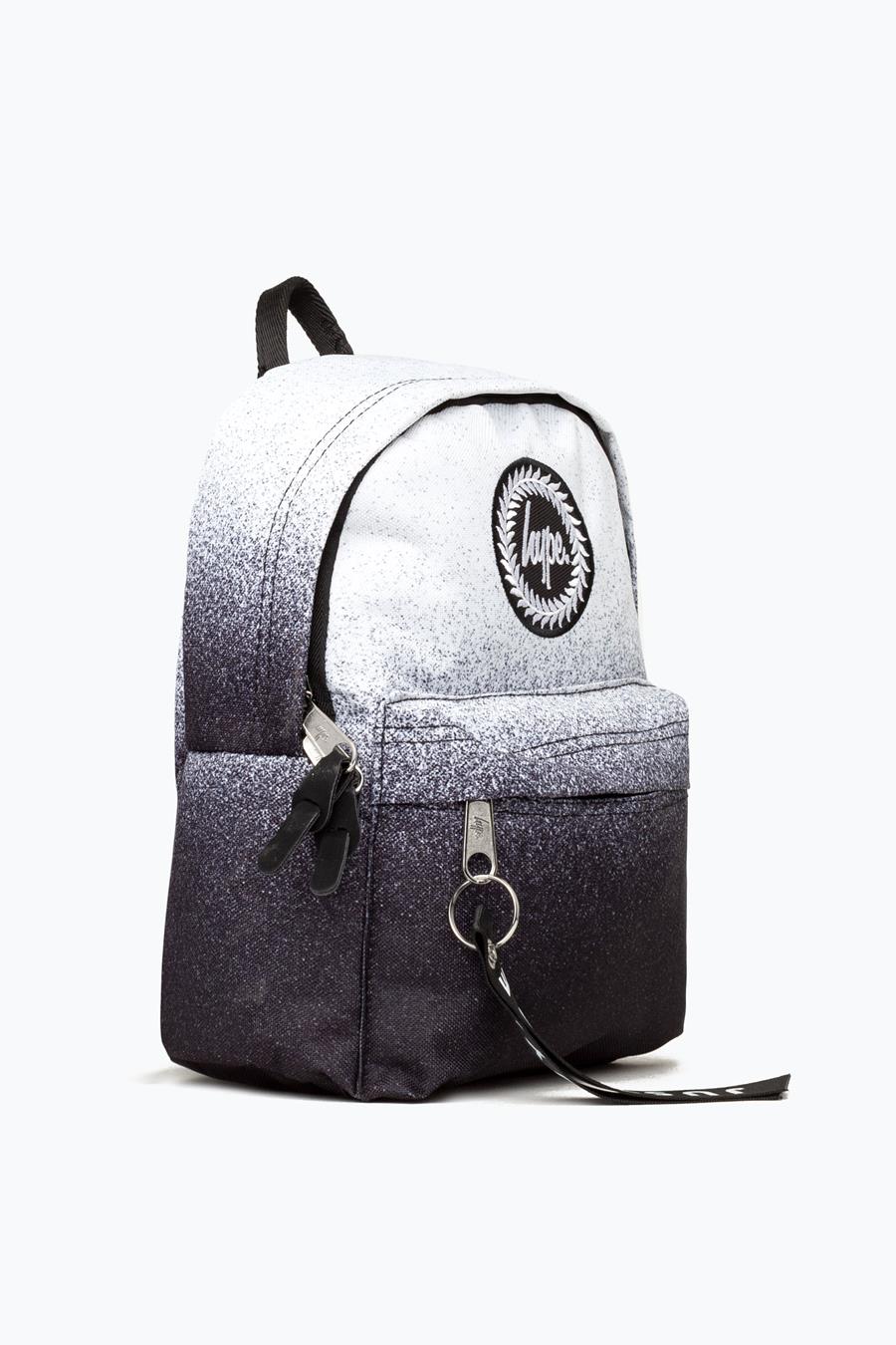 hype black speckle fade backpack