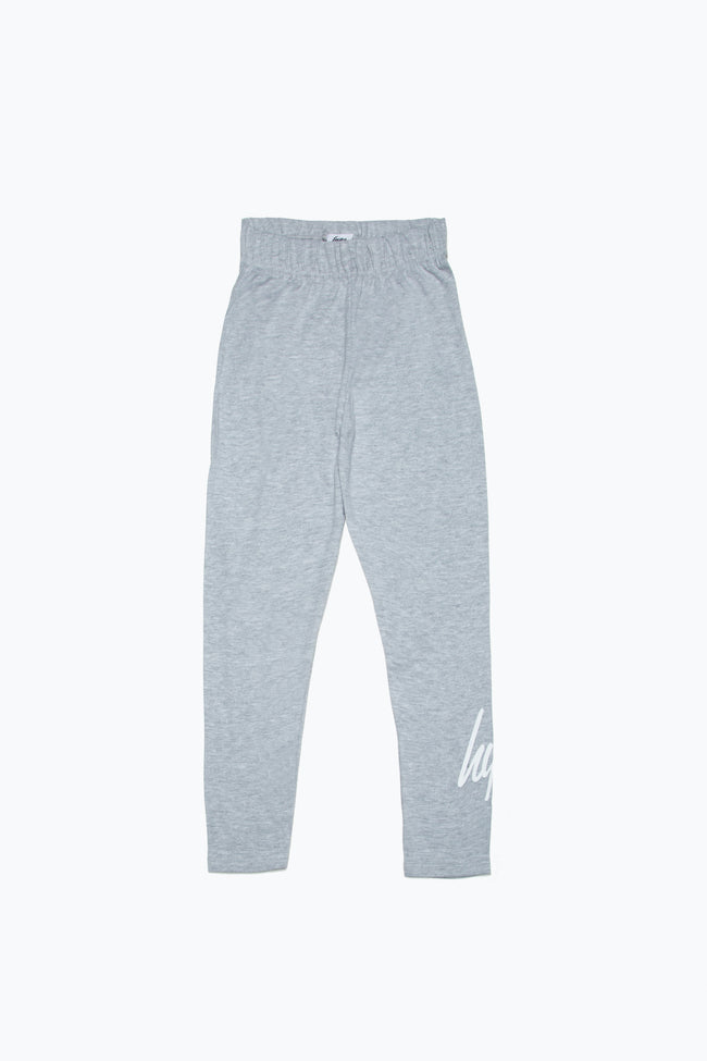 HYPE GREY SCRIPT LOGO KIDS LEGGINGS | Hype.