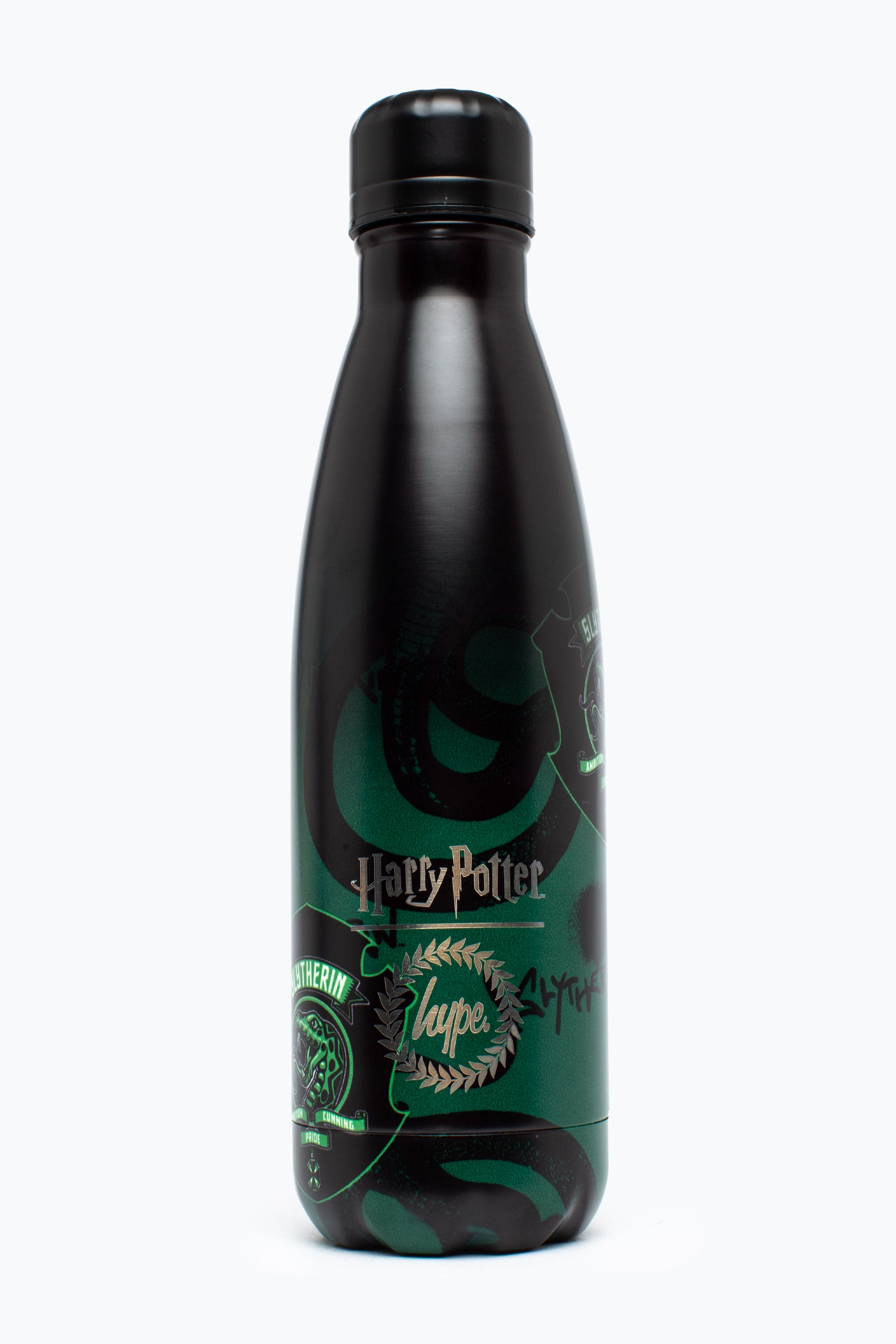 harry potter x hype. slytherin metal water bottle