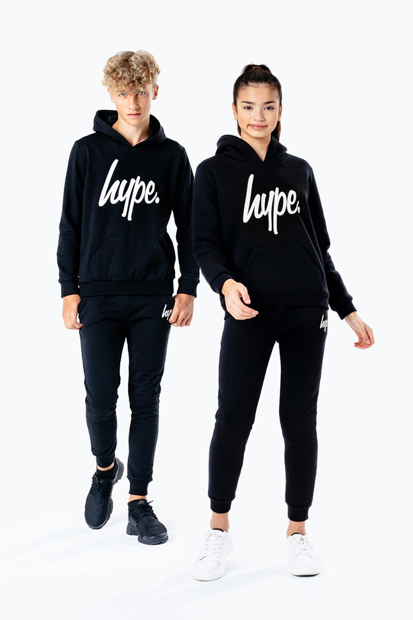 hype black script kids tracksuit