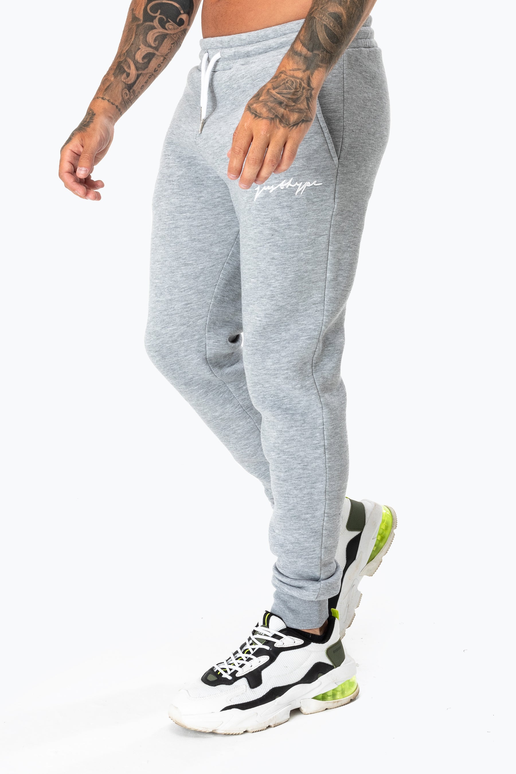 HYPE GREY SCRIBBLE LOGO MEN'S JOGGERS