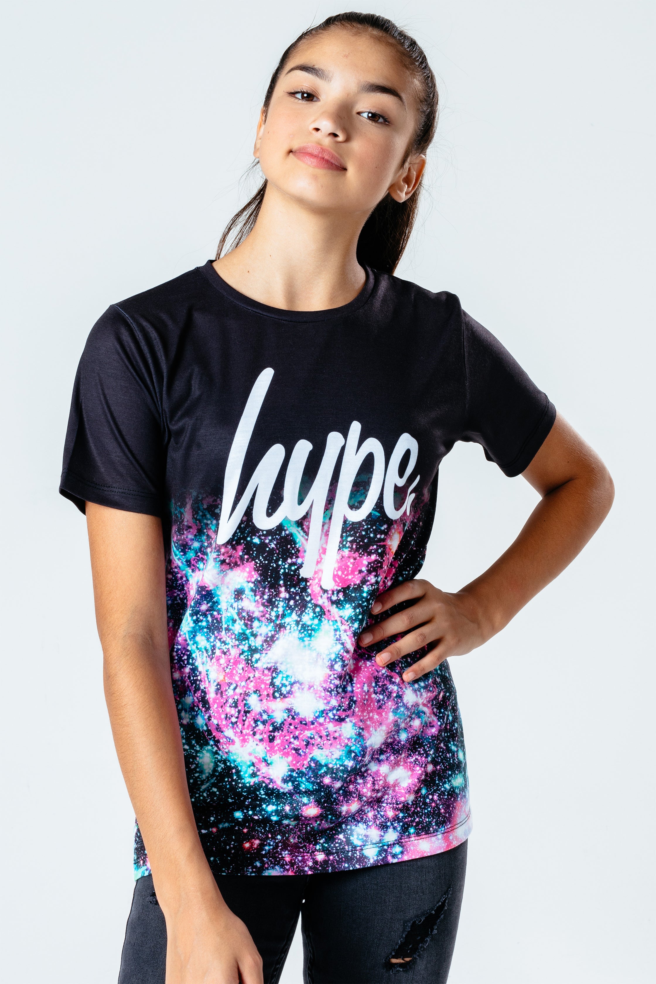 hype pink space girls t-shirt