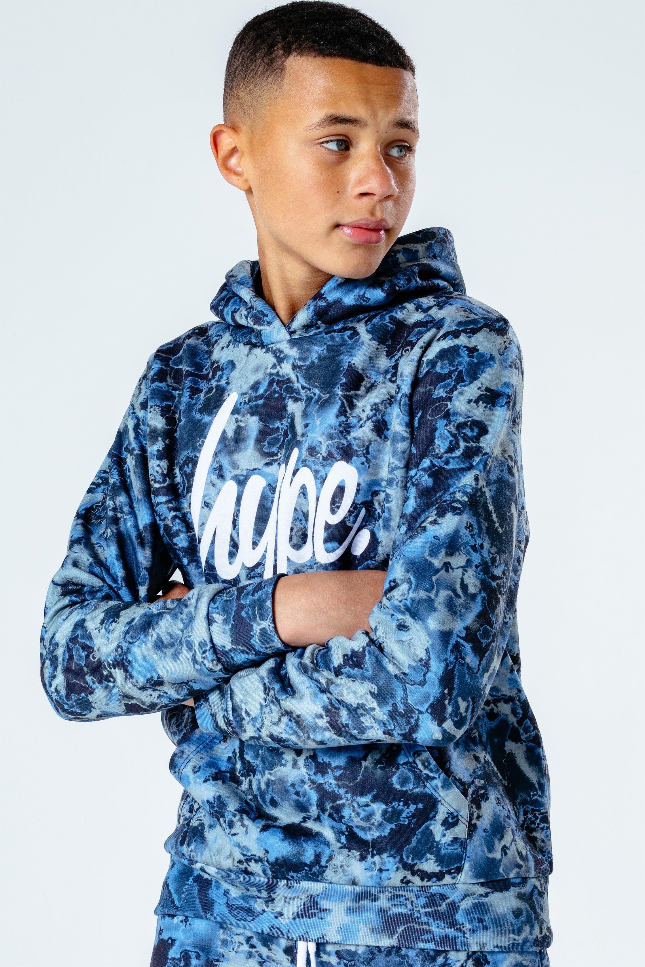 hype arctic tie dye boys pullover hoodie