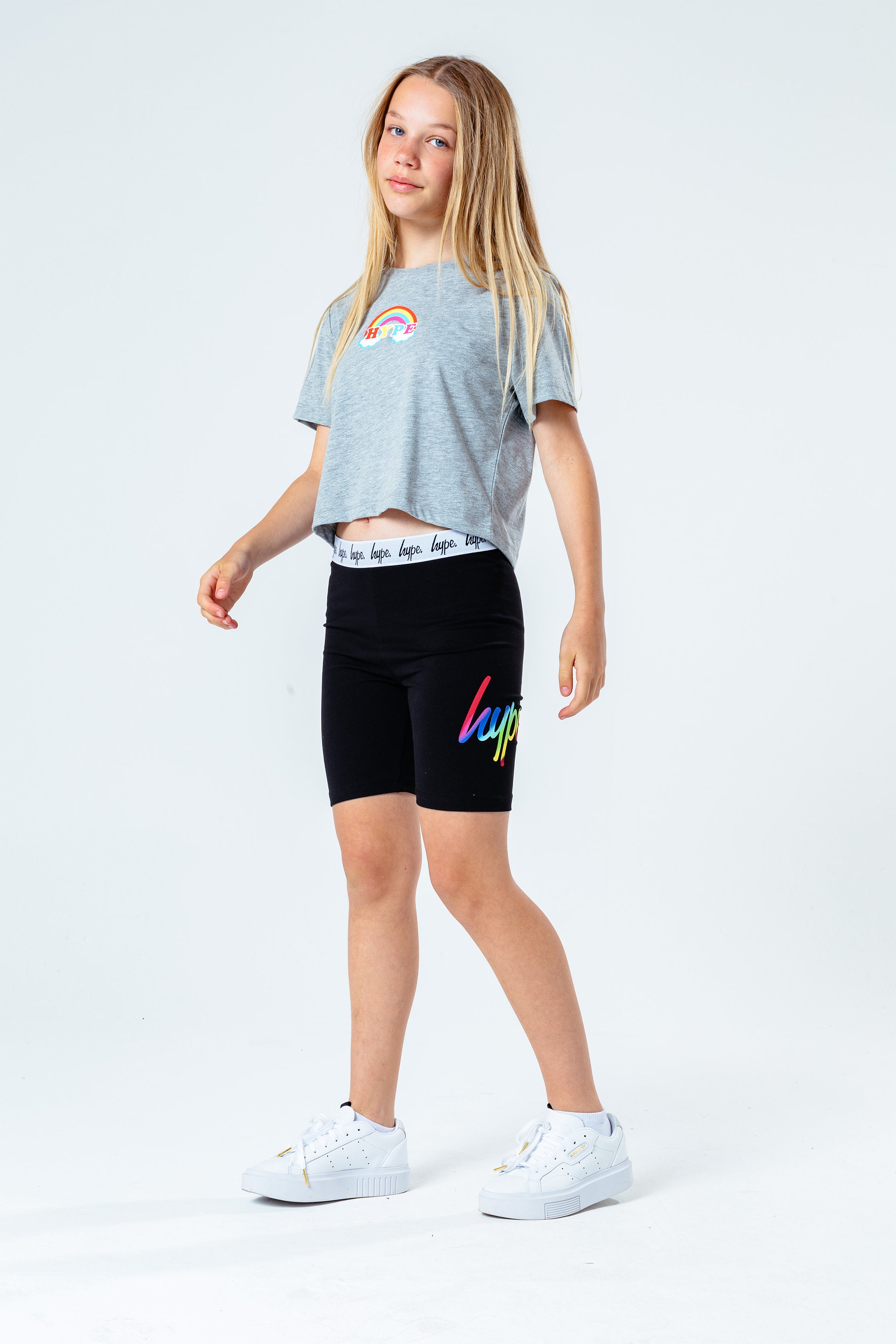 kids black cycling shorts