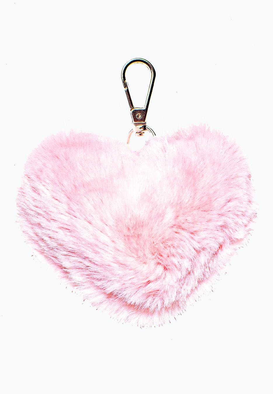 hype pink heart pom pom