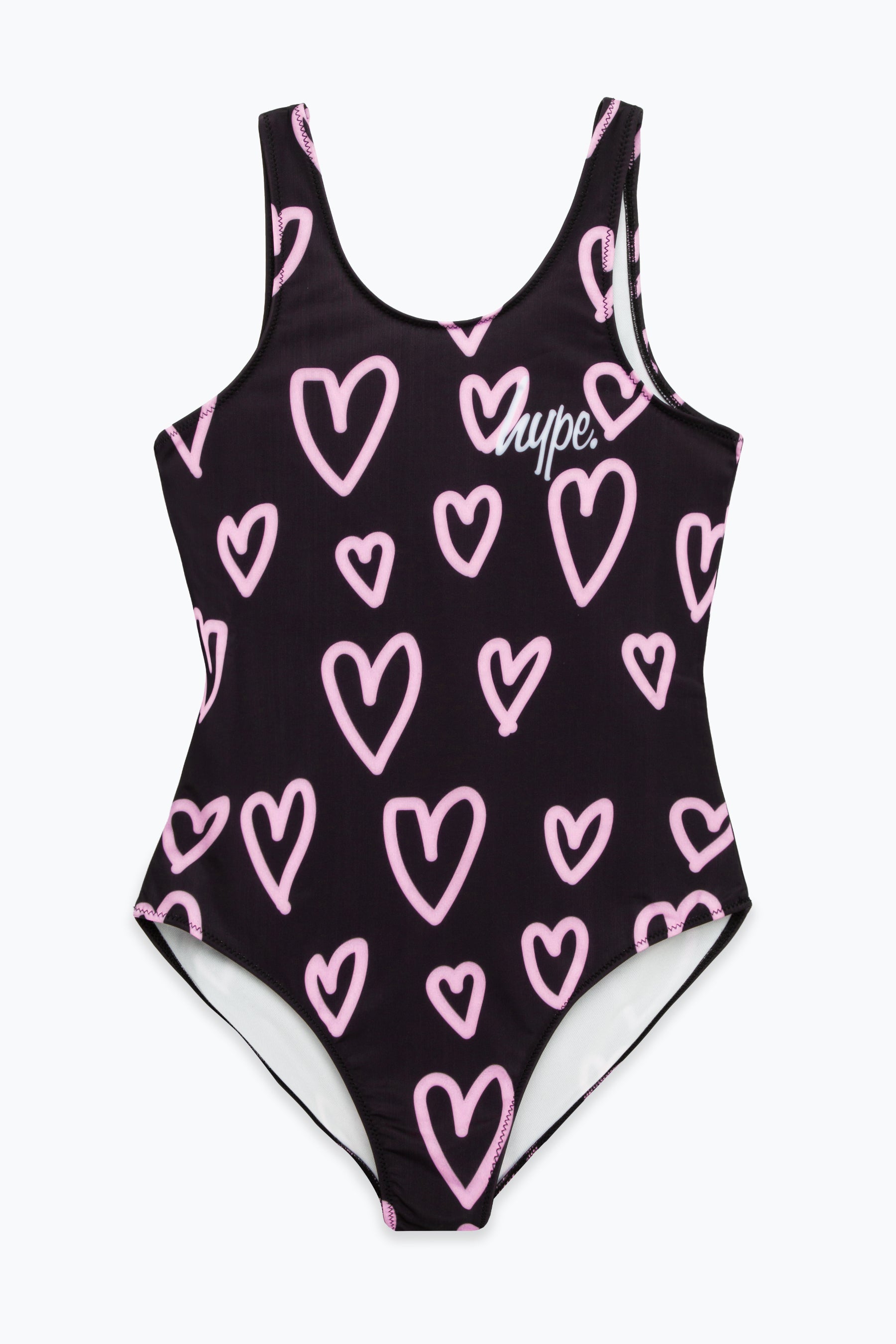 hype girls pink heart swimsuit