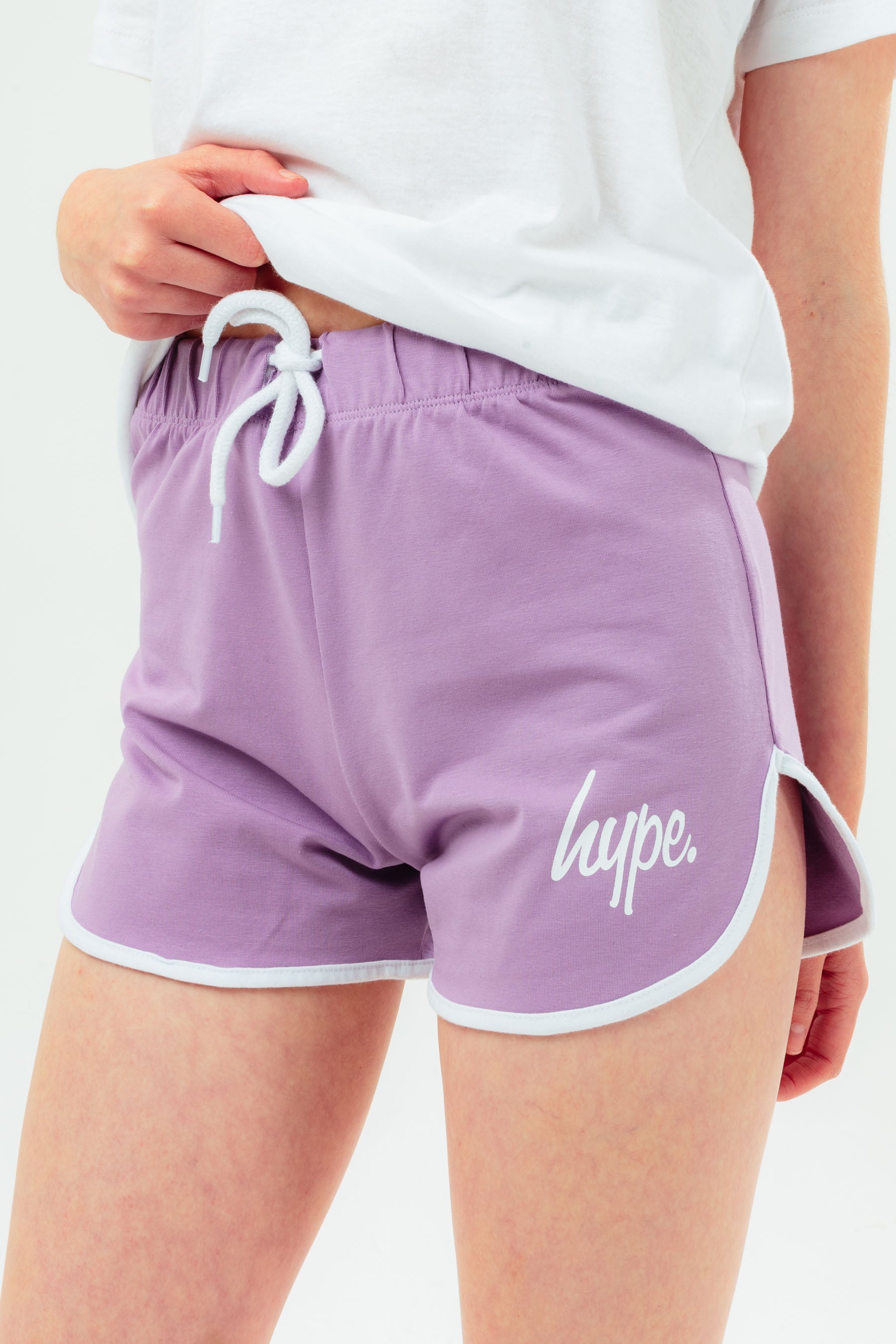 hype lilac girls runner shorts