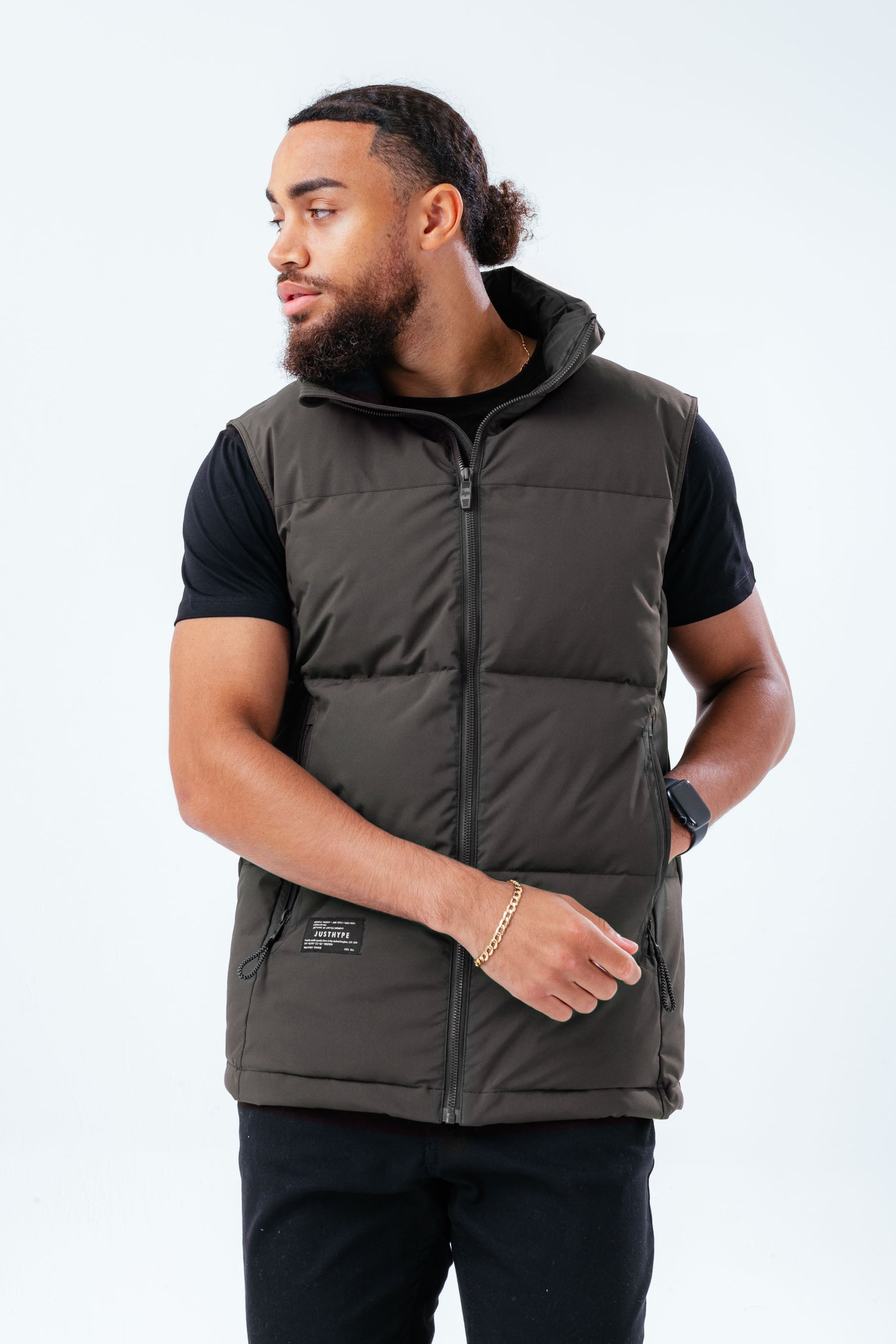 hype khaki adult gilet