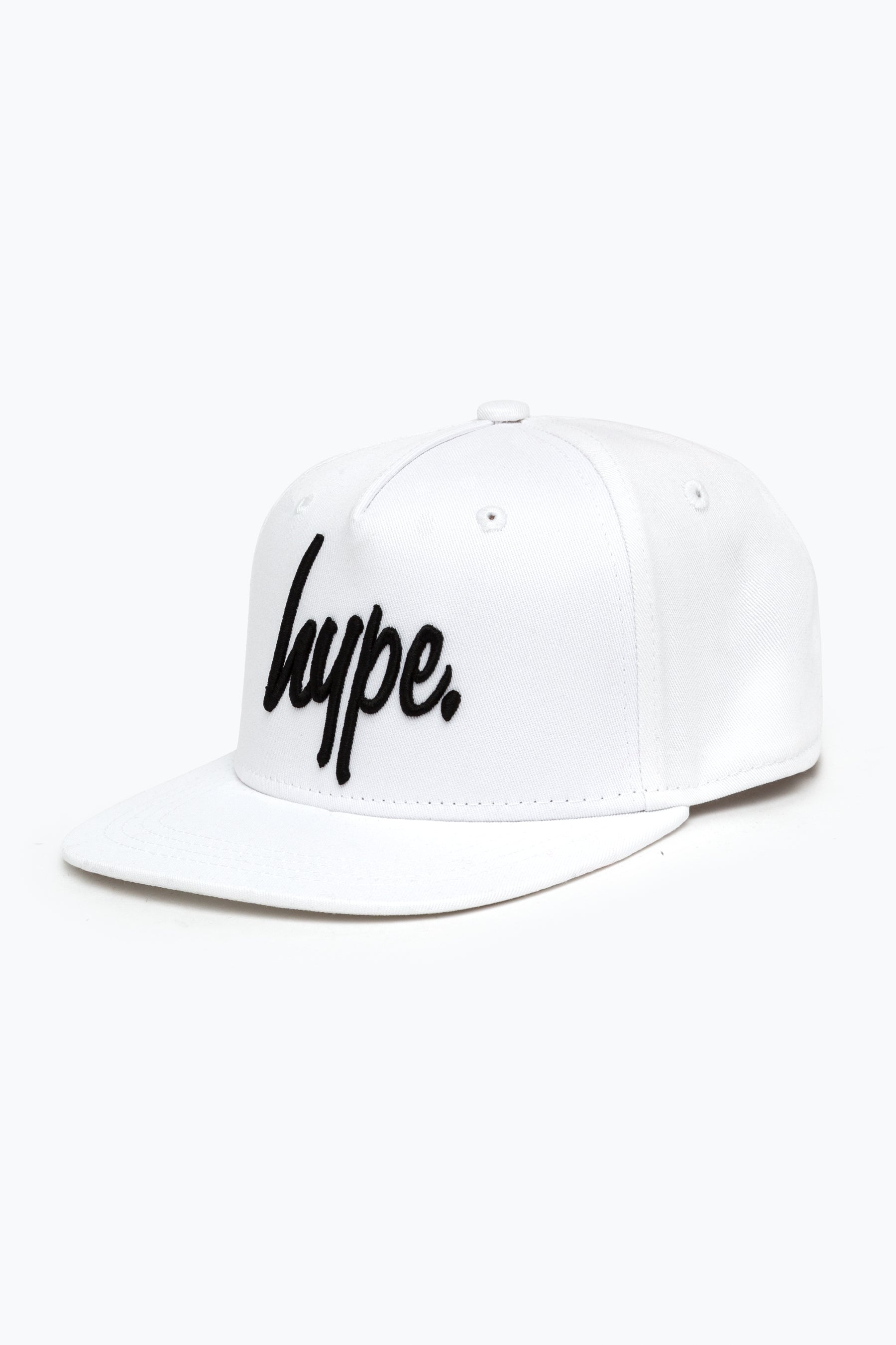 hype unisex white script kids snapback