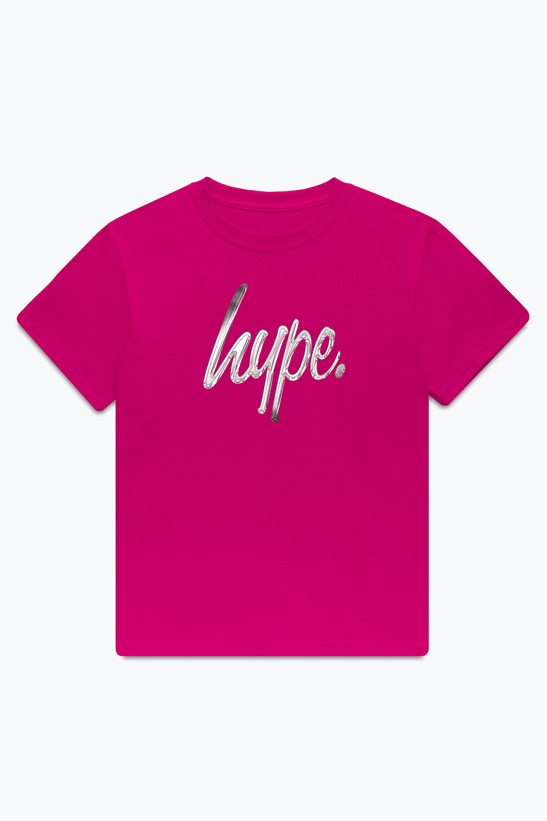 hype kids fuchsia monotone script t-shirt