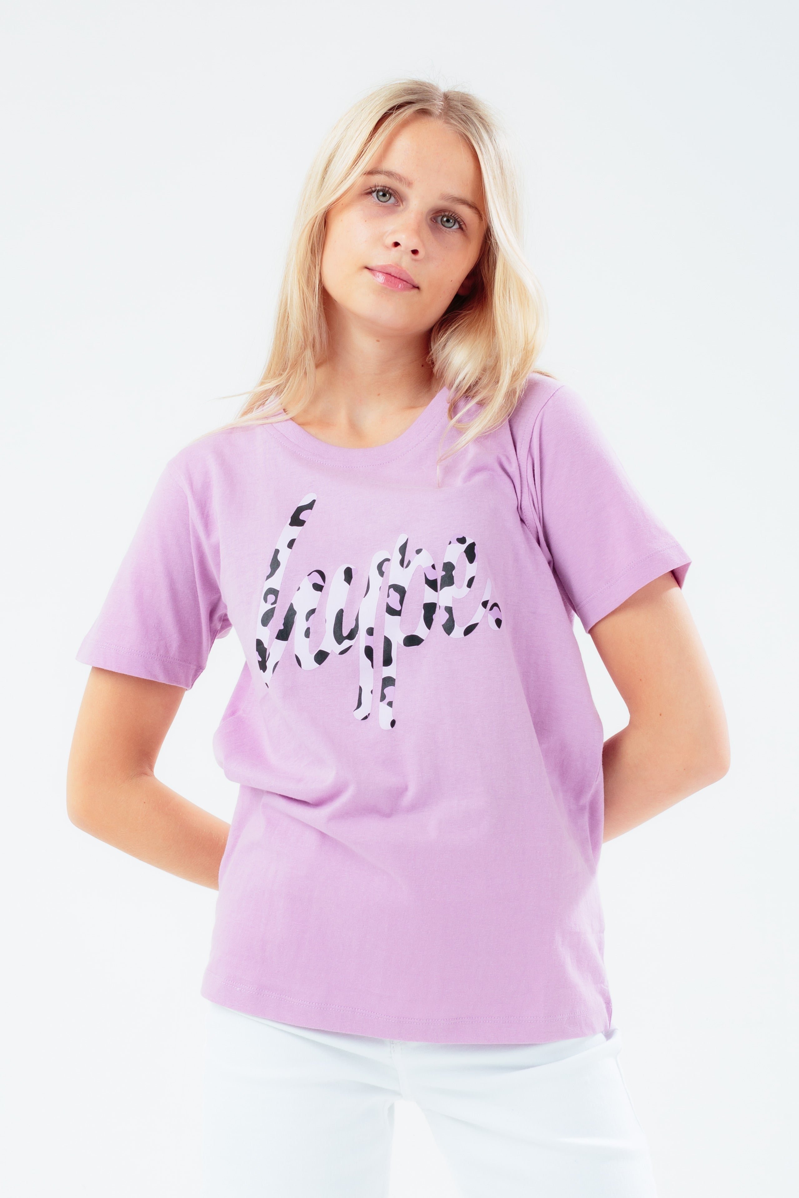 hype purple animal script girls t-shirt